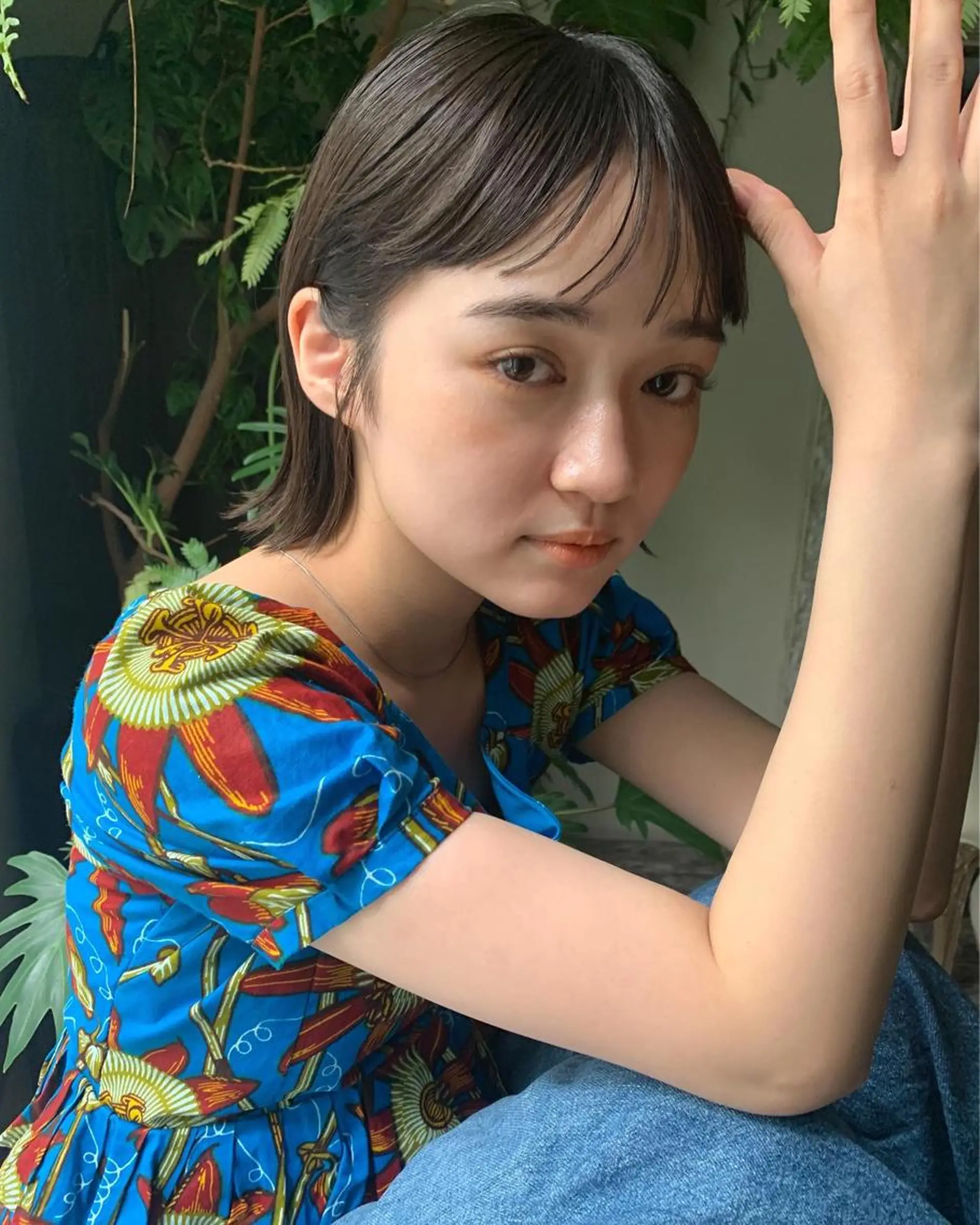 ショート カラー 黒髪 ブルーカラー ブルーブラック ボブ ボブ/顔まわりカット 💫大澤奈緒美のヘアスタイル