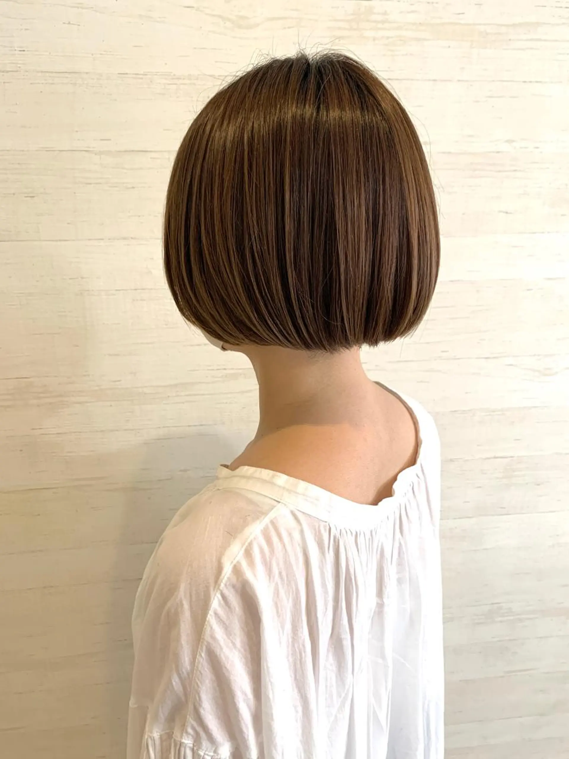 ショート ボブ カット ヘアカラー トリートメント タジマ ヤスヒサのヘアスタイル