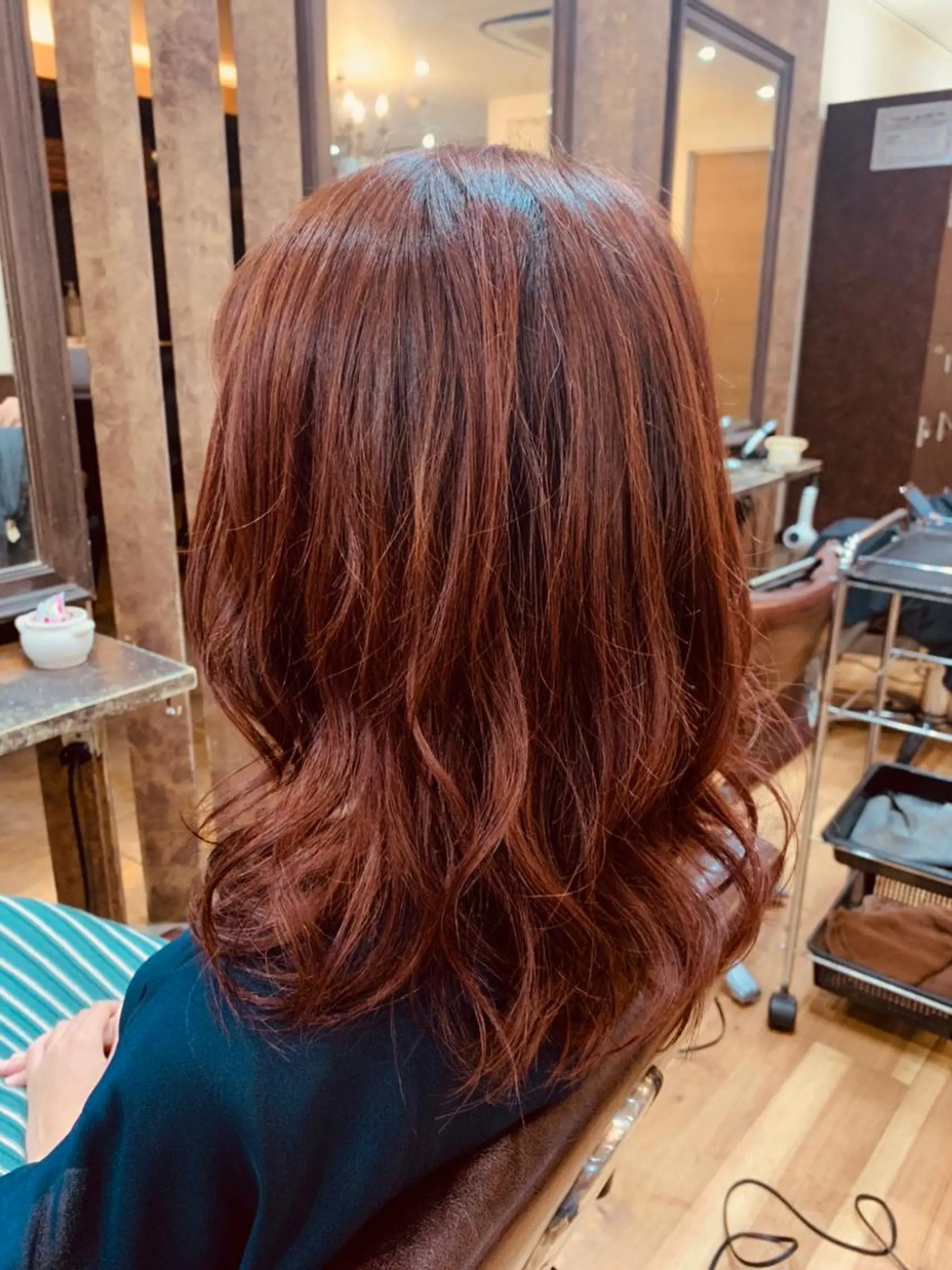 ミディアム カラー 髪質改善🩵艶髪 ストレート🩵山口のヘアスタイル