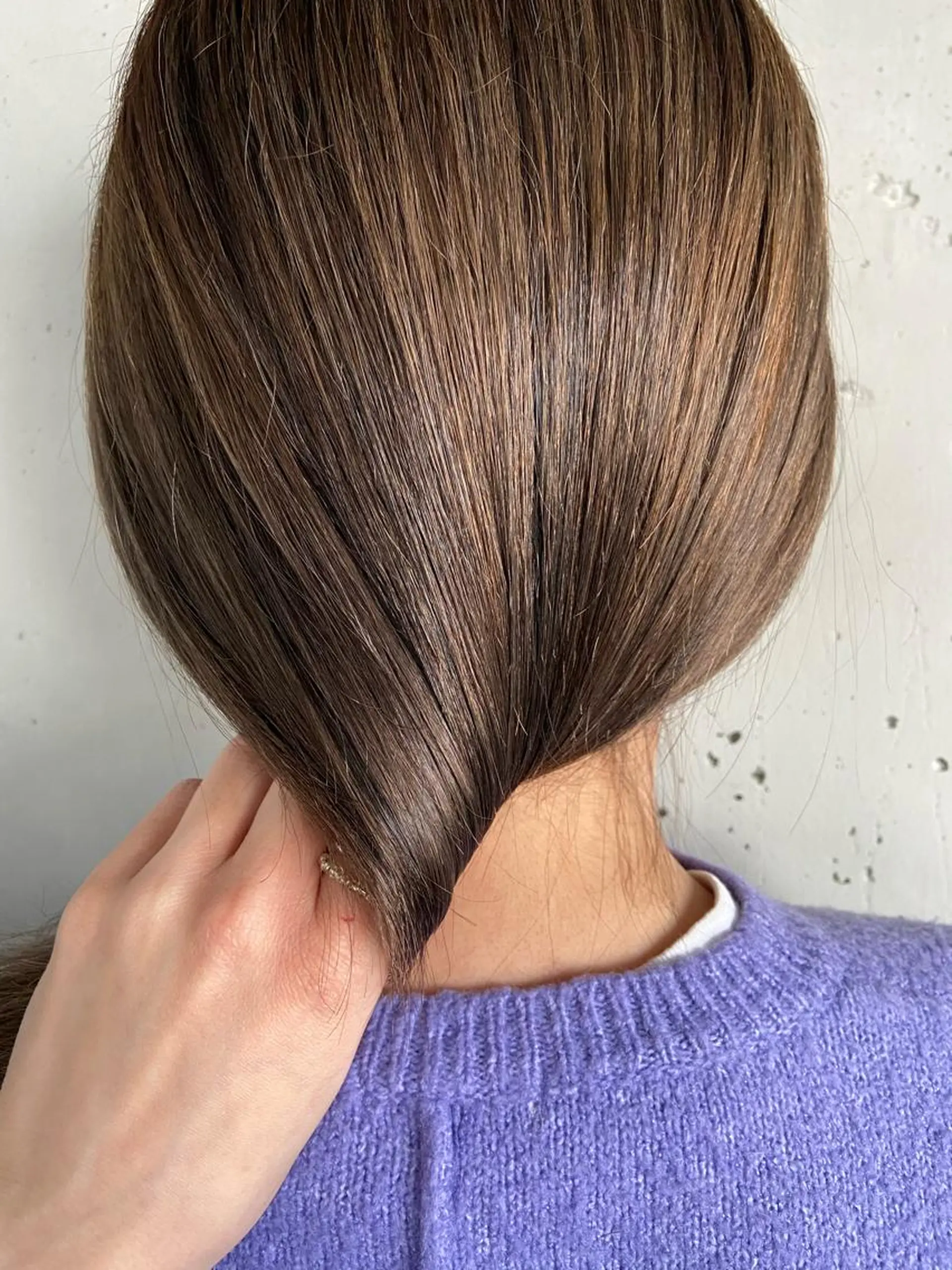 セミロング カラー ベージュカラー ハイライトカラー ハイライト なかまみさと 🌼極上ヘッドスパのヘアスタイル