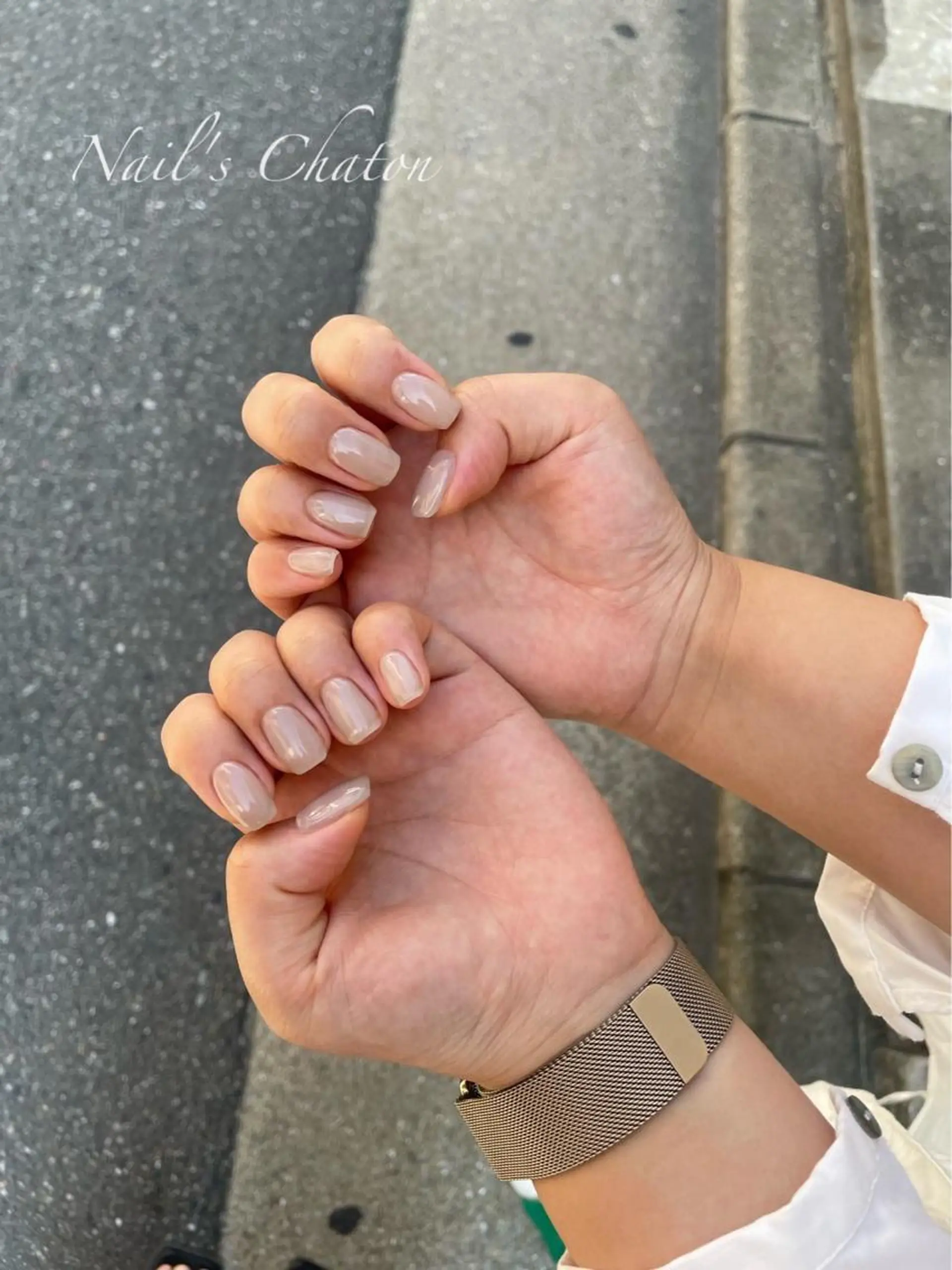 ネイル ワンカラーネイル ショートネイル シンプルネイル スクエアネイル ハンドネイル ネイルズシャトン🪡 ネイリスト齊藤のネイルデザイン