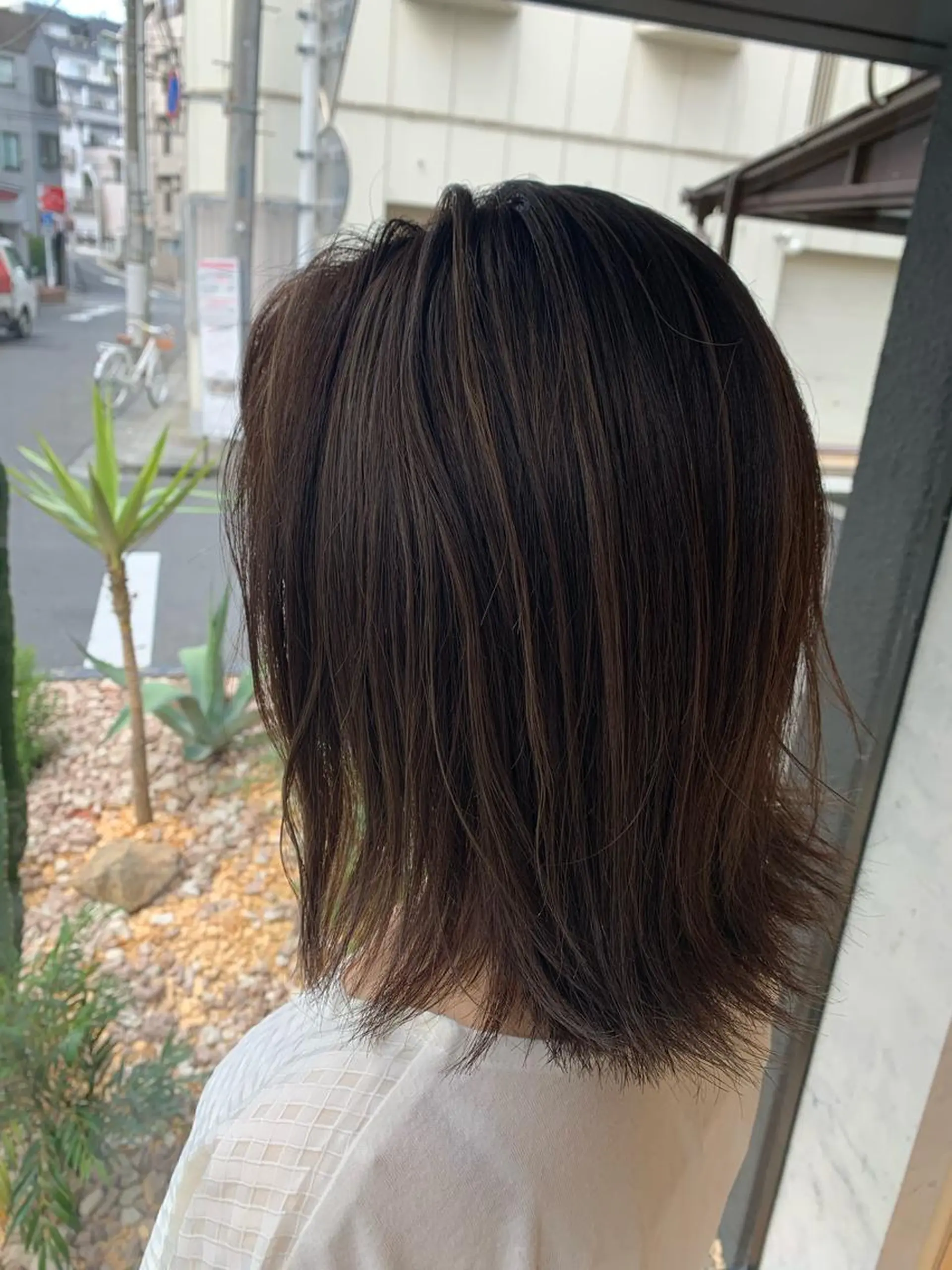 セミロング カラー ヘアアレンジ Sia中野新橋 『JUNYA』のヘアスタイル