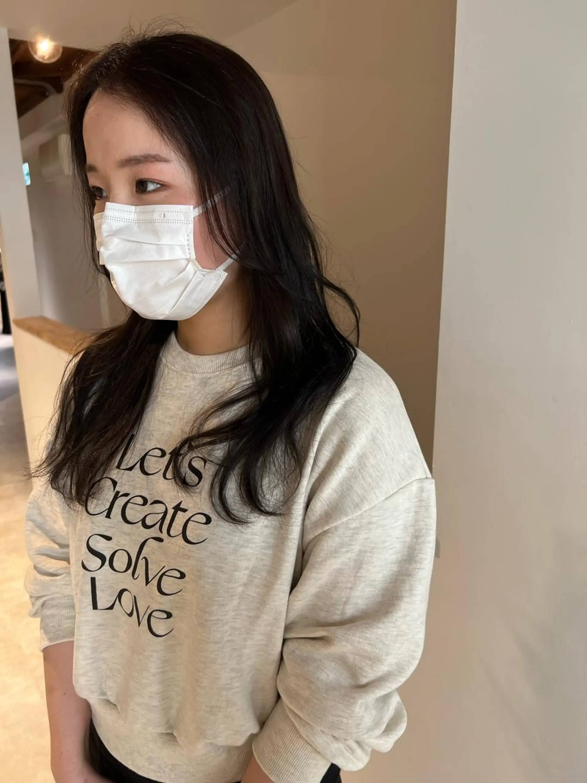 セミロング カラー io濱川 遥のヘアスタイル