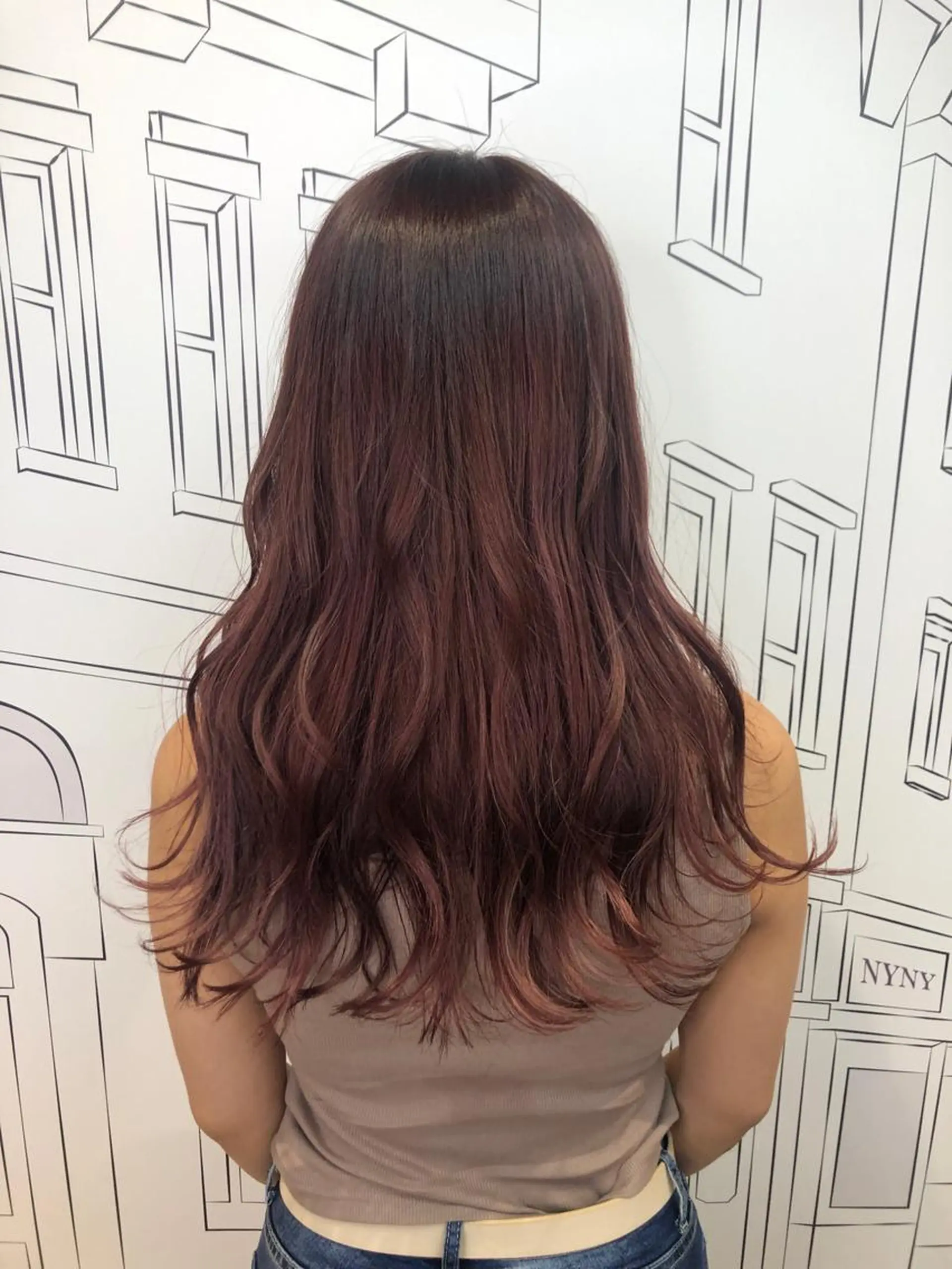 ミディアム カラー TOMOKA 艶髪/透明感カラーのヘアスタイル