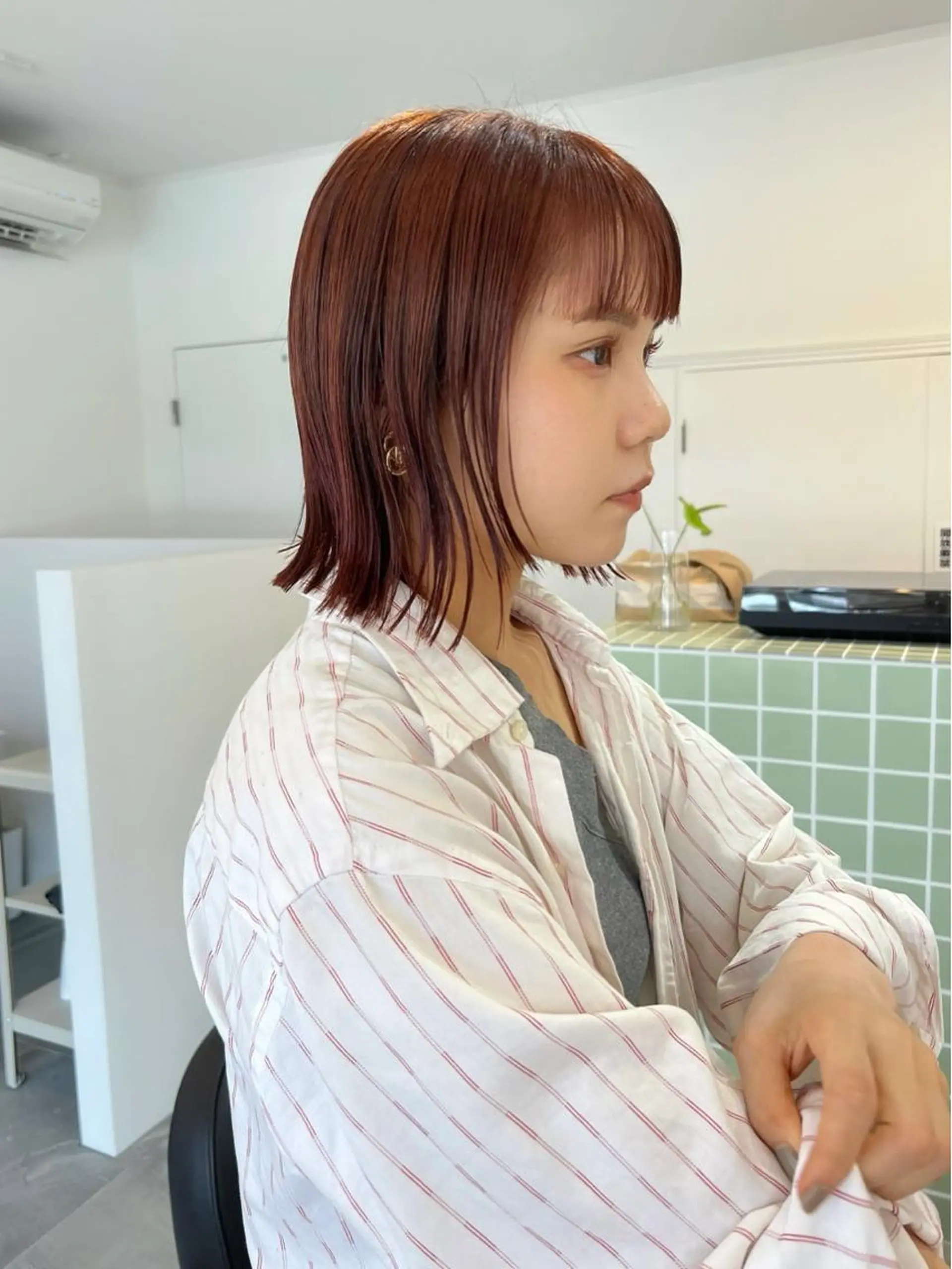 ミディアム カラー 切りっぱなしボブ ショートボブ ベージュカラー ブリーチ ケアブリーチ カット 縮毛矯正 蔵前 デザインカット KOBAYASHIのその他イメージ