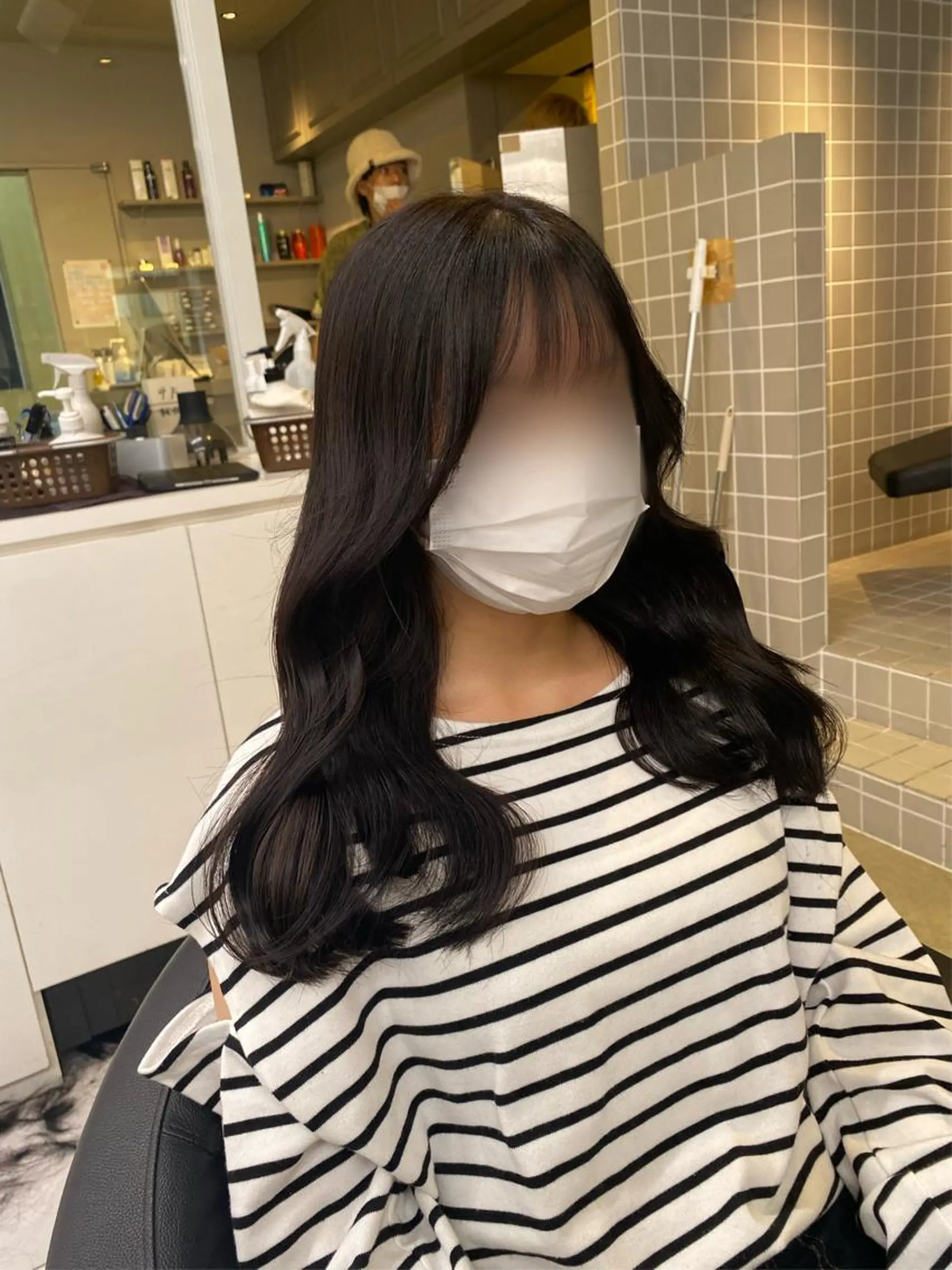 セミロング カラー ヘアアレンジ キッズ ブラウンカラー ココアブラウン 顔周りカット TRU Shino🦋のマツエク・マツパデザイン