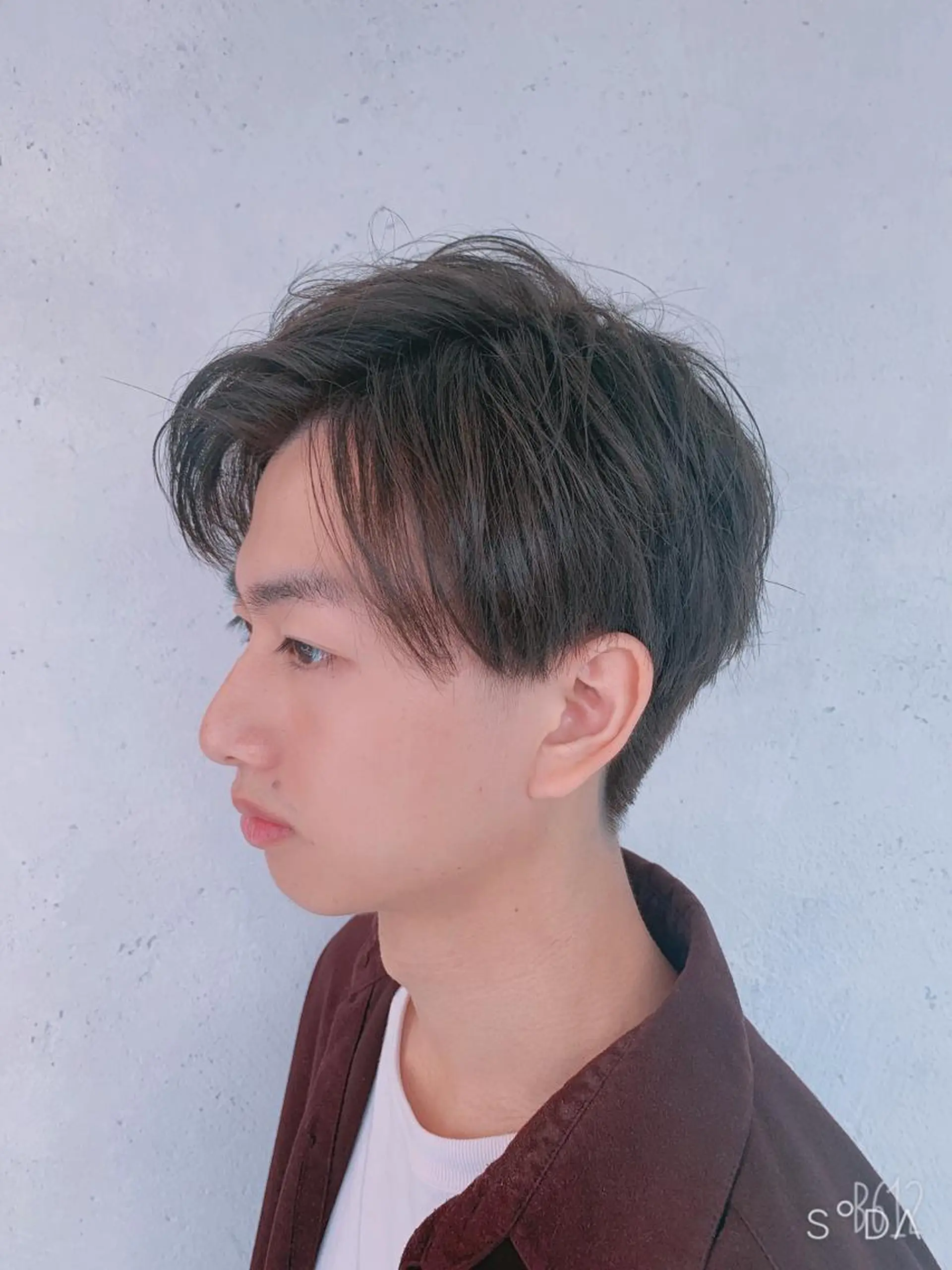 カラー メンズ 前髪顔周りカット 沼田　拓斗のヘアスタイル