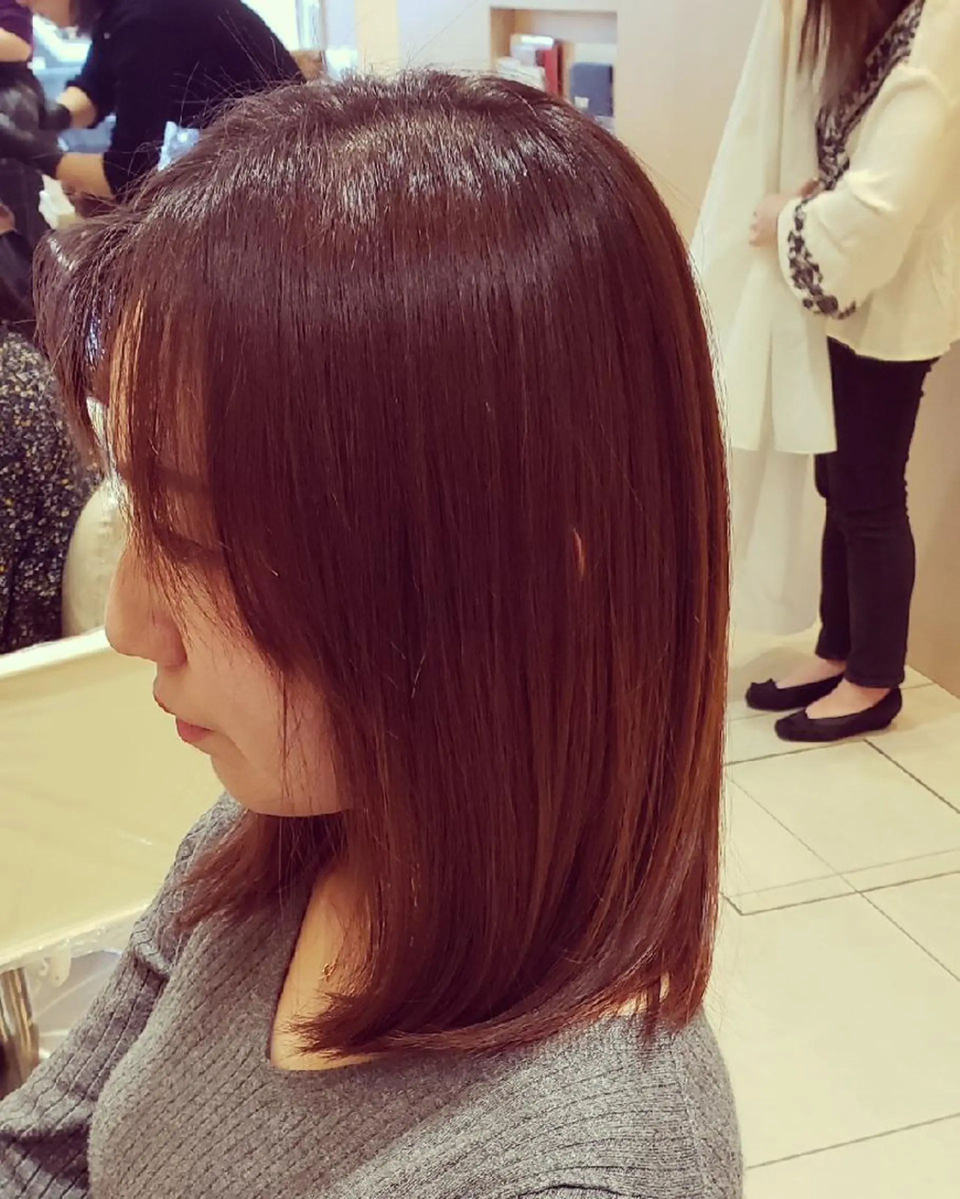 ミディアム メンズ カラー ベージュカラー ピンクカラー ピンクベージュ 中村 真依のヘアスタイル