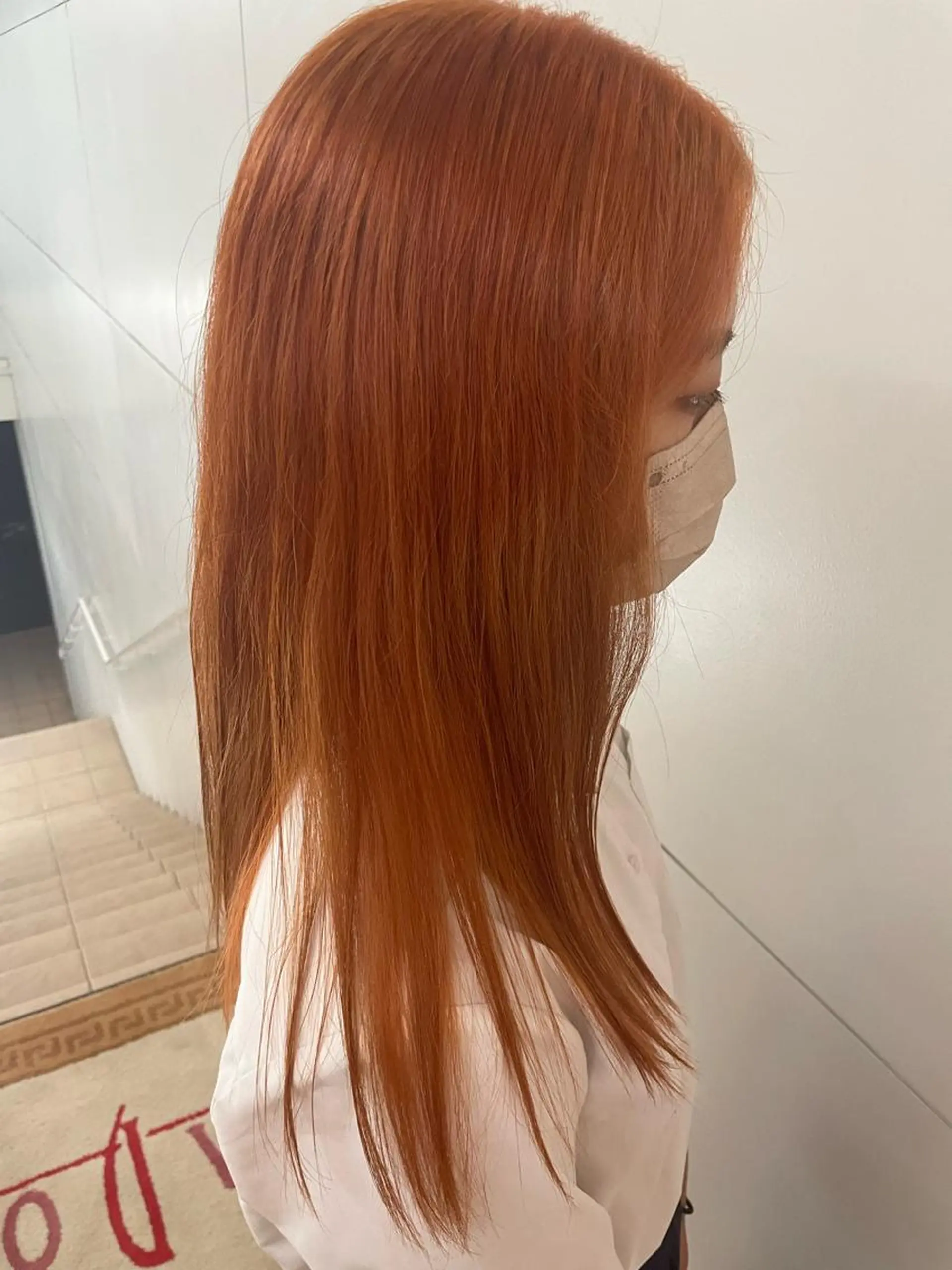 セミロング カラー ブリーチ オレンジ CLALA sakae  LA.DONNA group所属・🌸 Miyuのマツエク・マツパデザイン