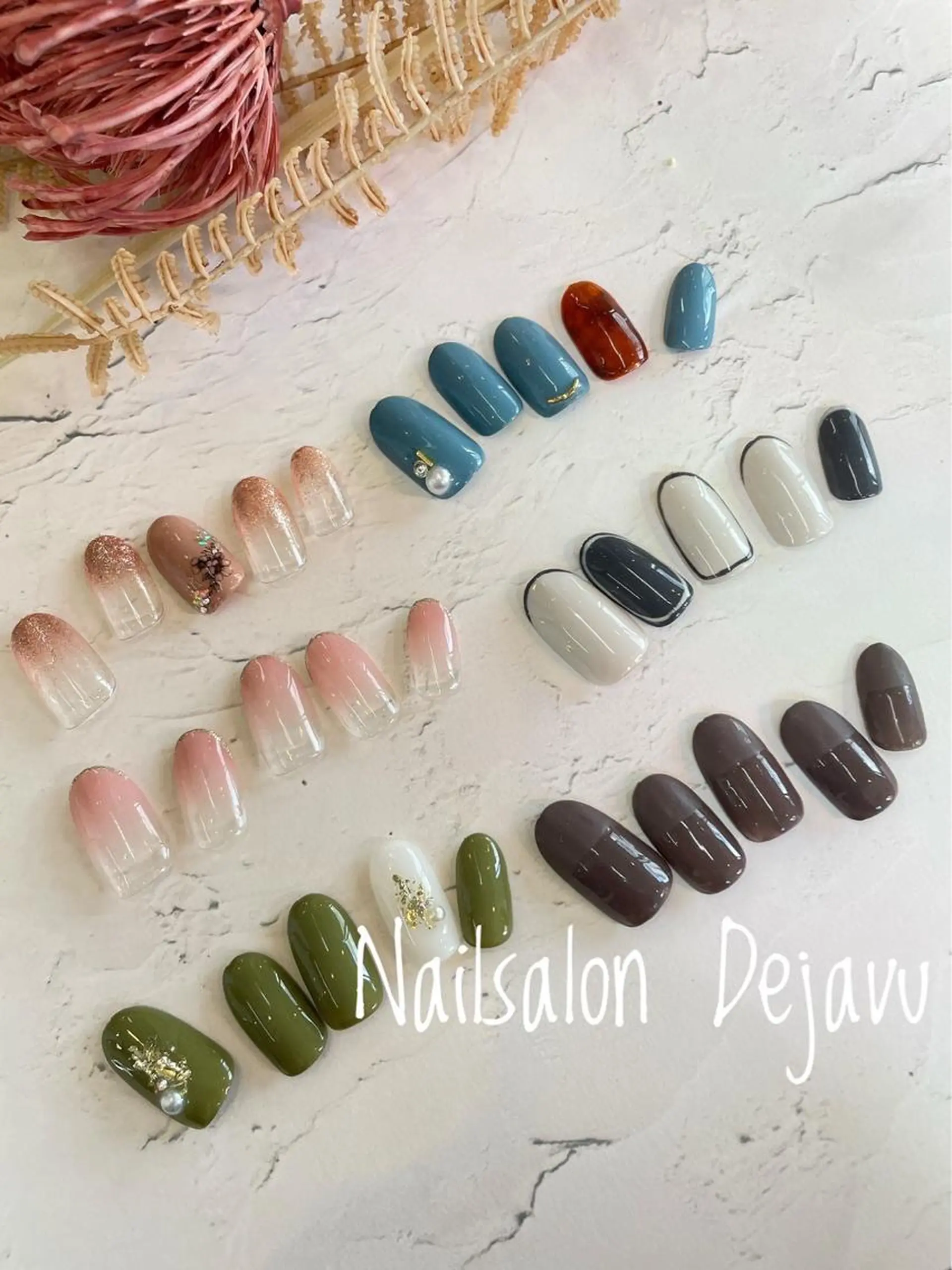 ネイル アートネイル ジェルネイル シンプルネイル ハンドネイル Nailsalon Dejavuのネイルデザイン