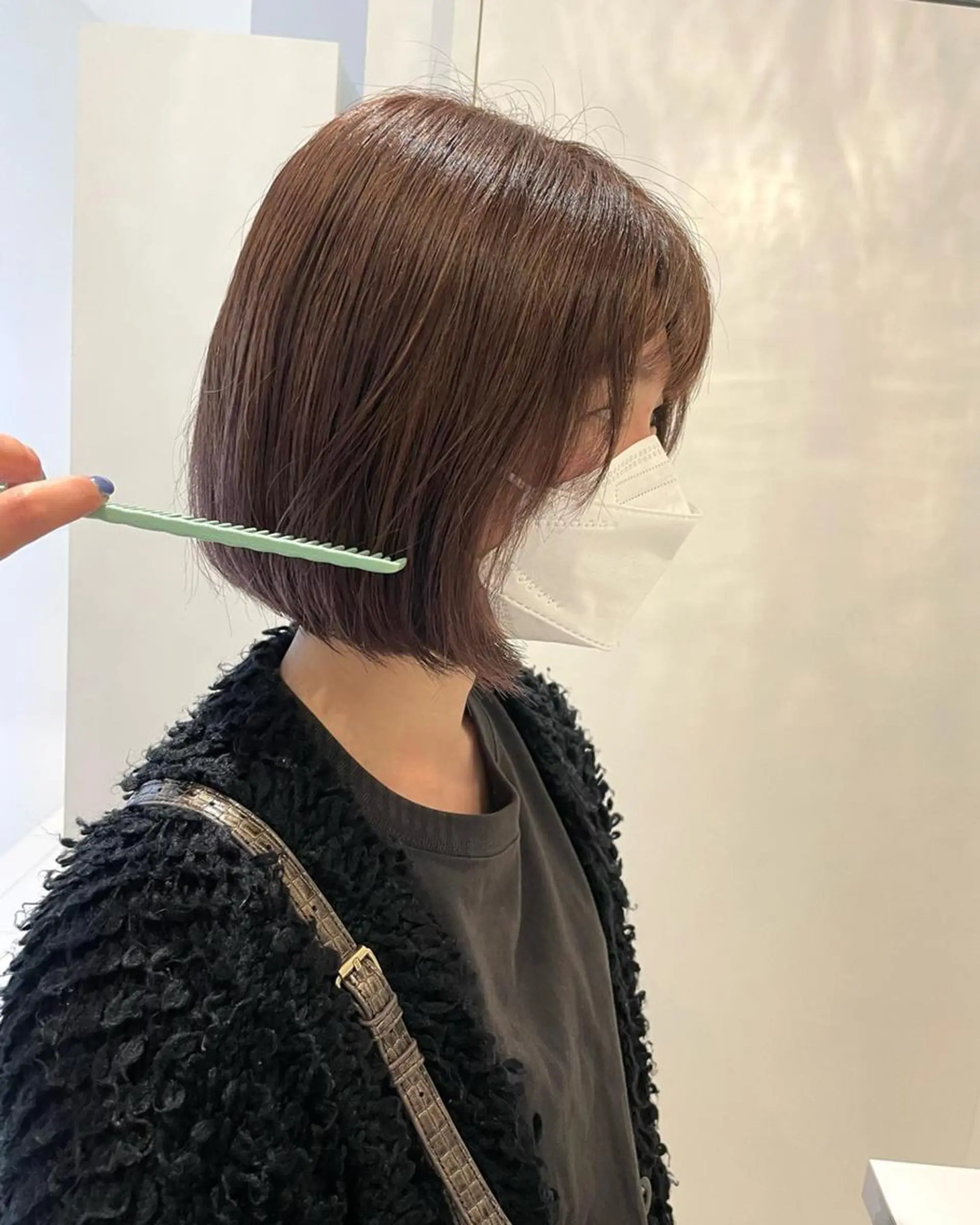 ミディアム カラー パーマ ヘアアレンジ メンズ キッズ ネイル マツエク・マツパ メンズブリーチ ブリーチ ブラウンカラー ラベンダーカラー ラベンダーブラウン 🫧垢抜けヘア🫧 SHIORIのヘアスタイル