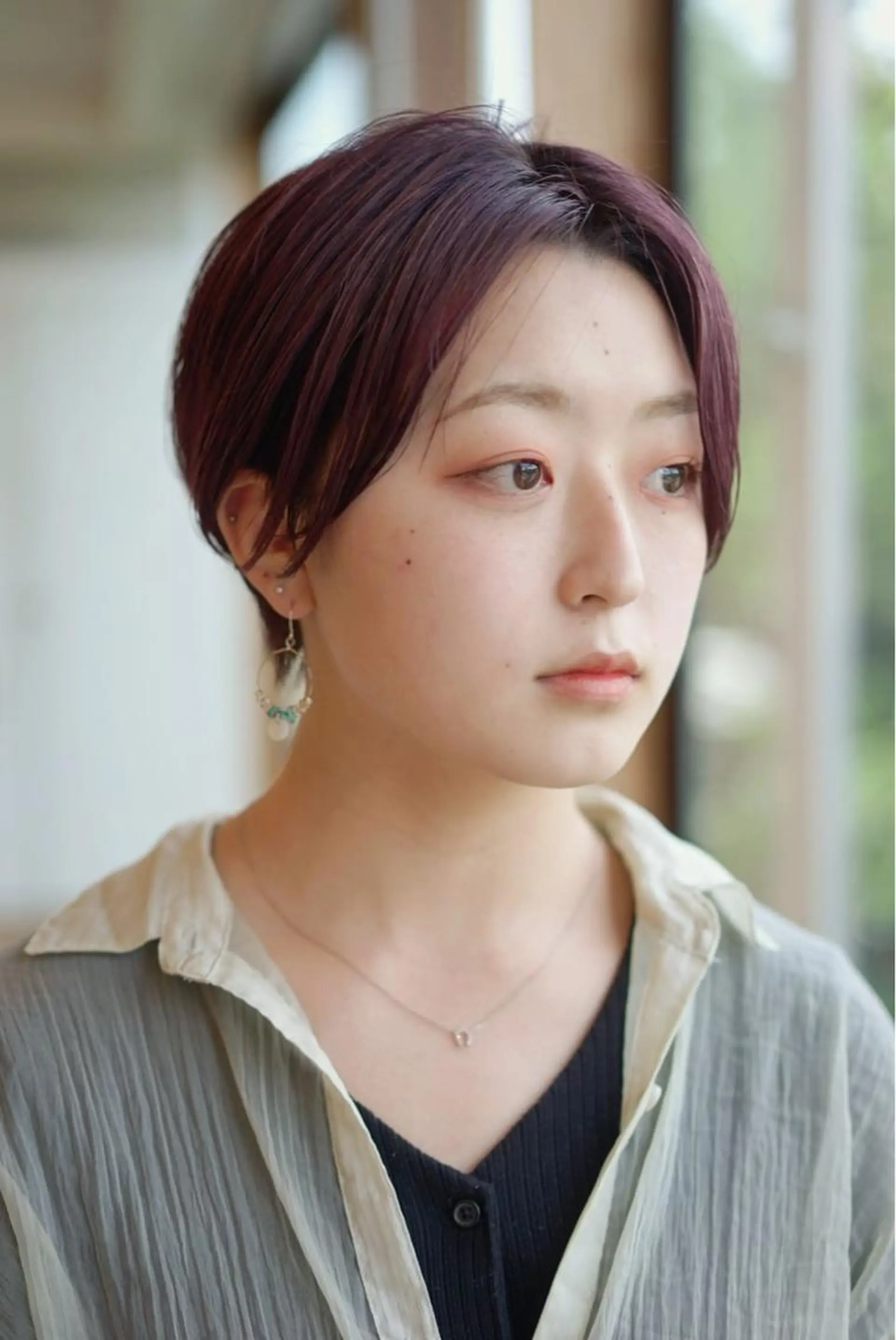 ショート カラー ナガス カズアキのヘアスタイル
