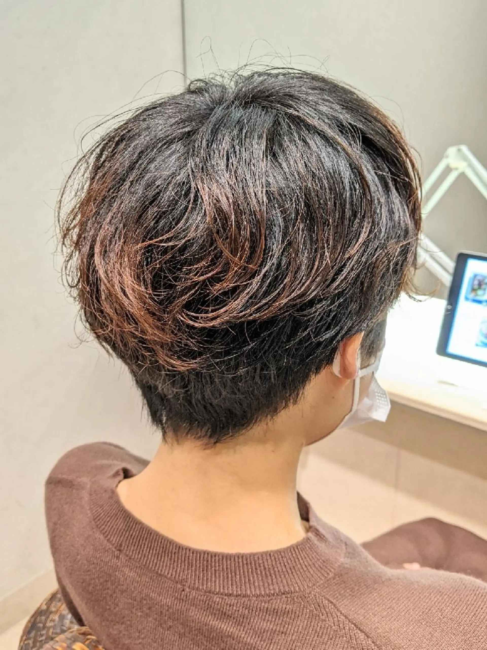 ショート パーマ ニュアンスパーマ カット パーマ トリートメント 【大人艶カラー🌿】 中畑リョウのヘアスタイル