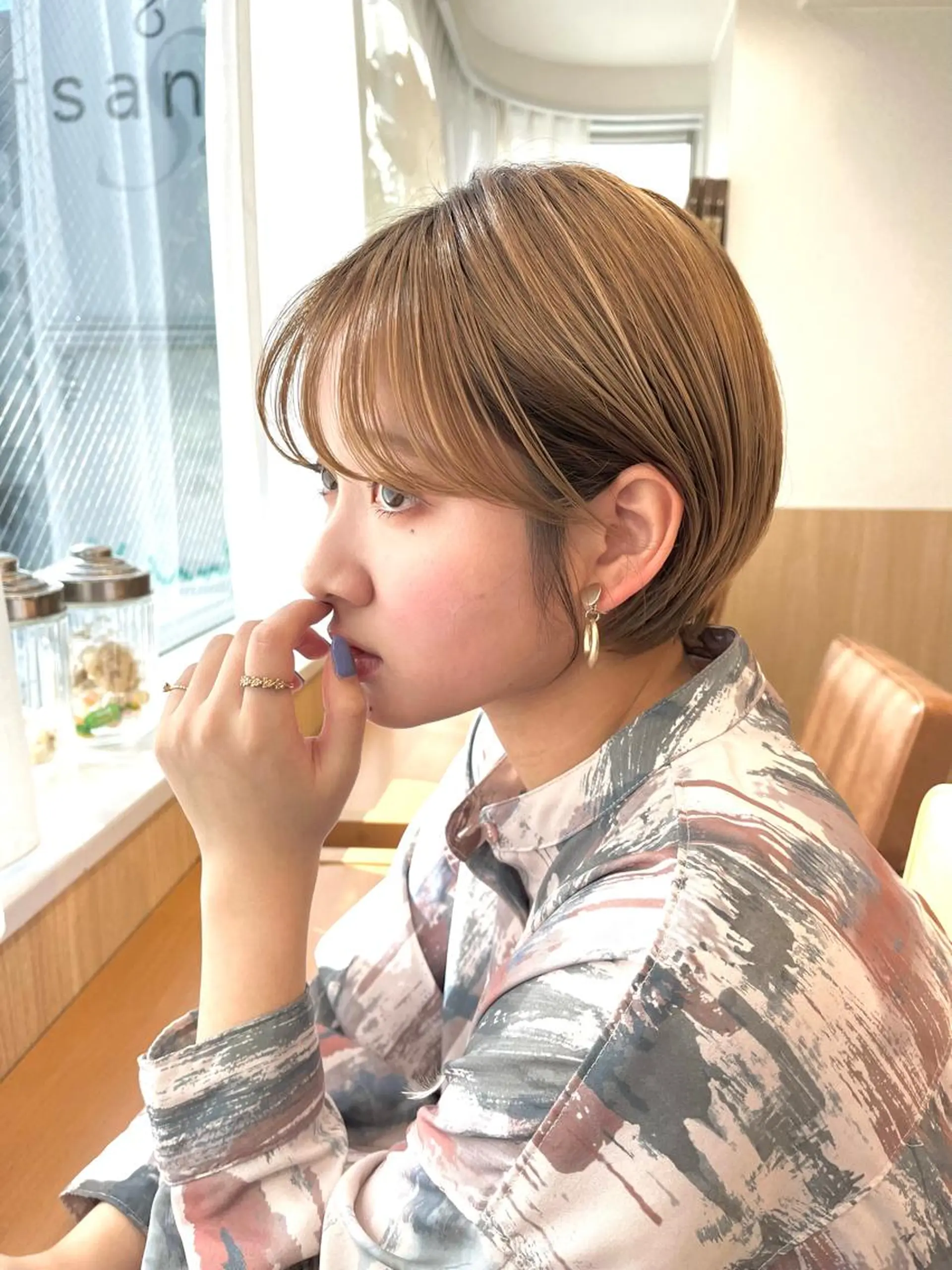 ショート カラー パーマ ヘアアレンジ ✨艶髪✨ 奈須晴香のヘアスタイル