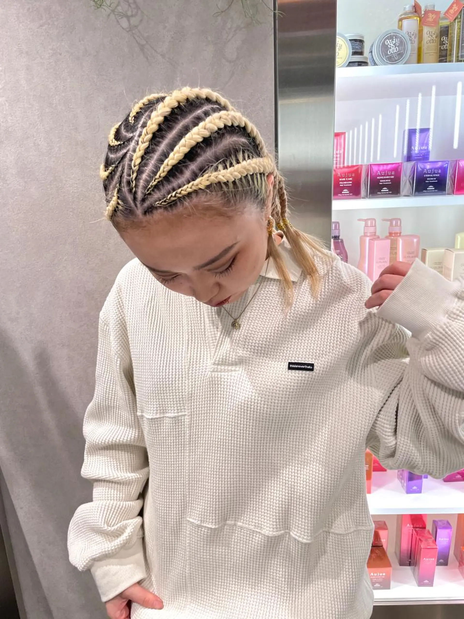 ヘアアレンジ ヘアセット スミレ /アレンジ /コーンロウ/メンズのヘアスタイル