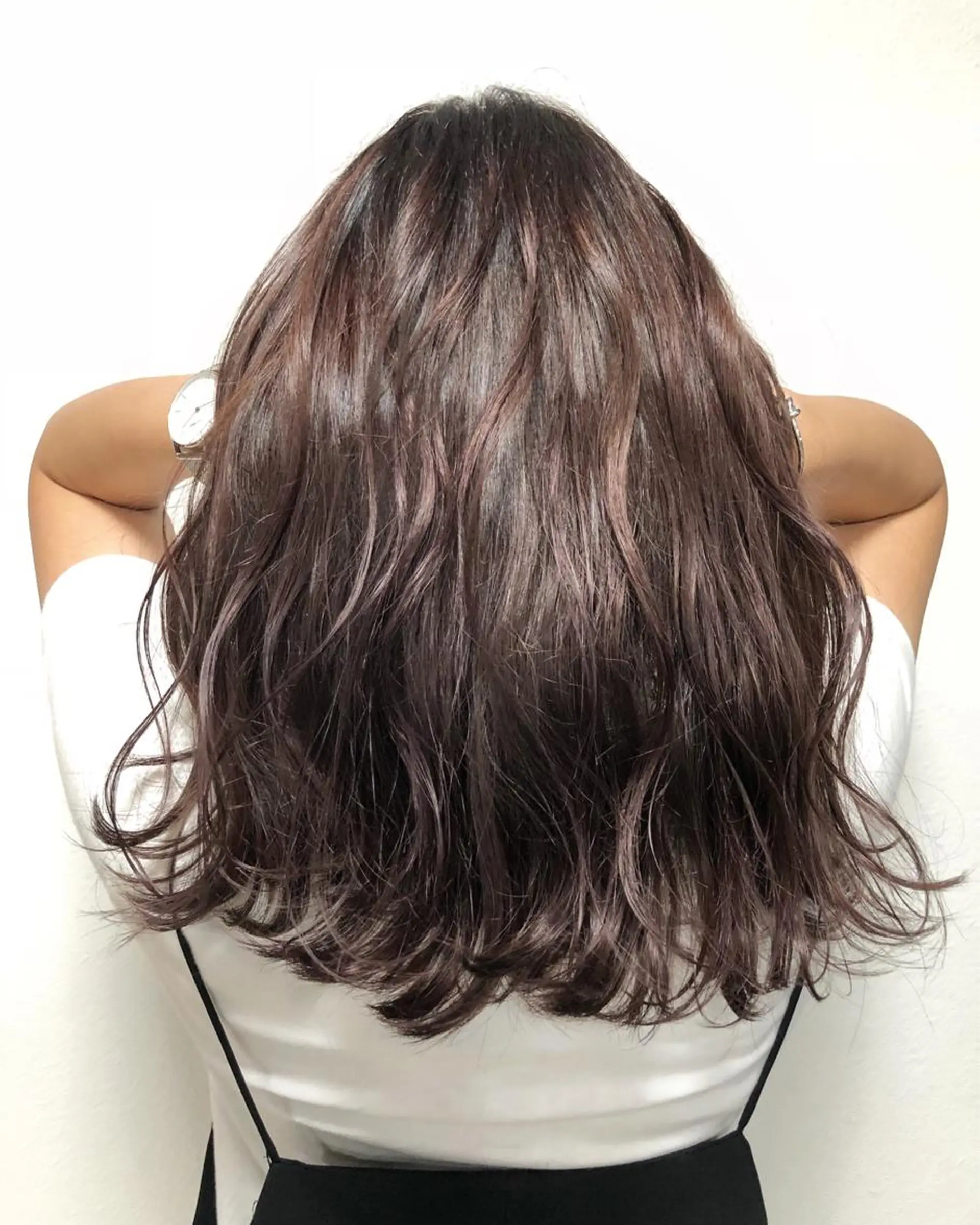 ロング カラー グレージュ ラベンダーカラー ラベンダーグレージュ ラベンダーグレー TAKU 美容師のヘアスタイル