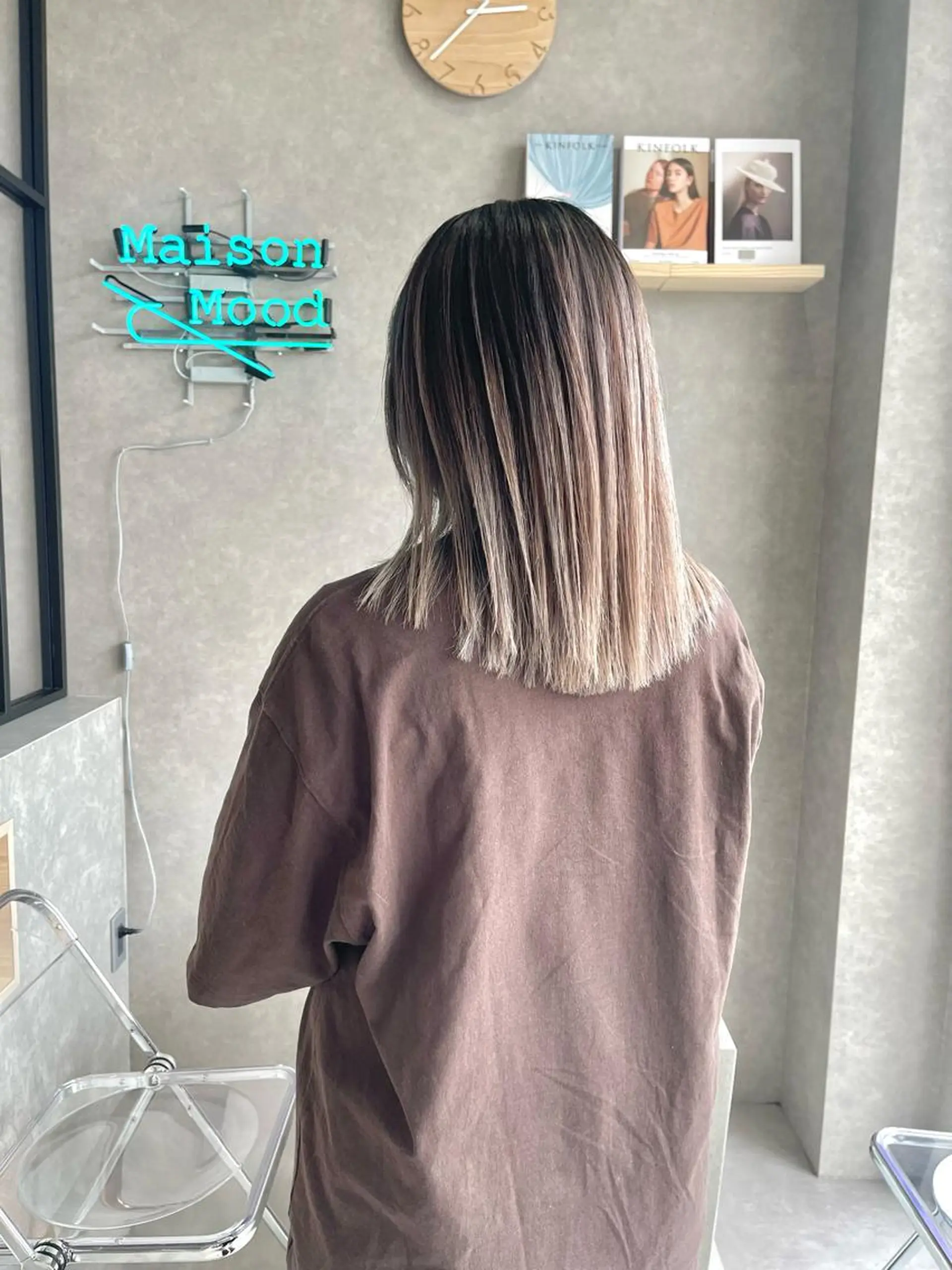 ミディアム カラー ヘアカラー 一ノ瀬 暁のヘアスタイル