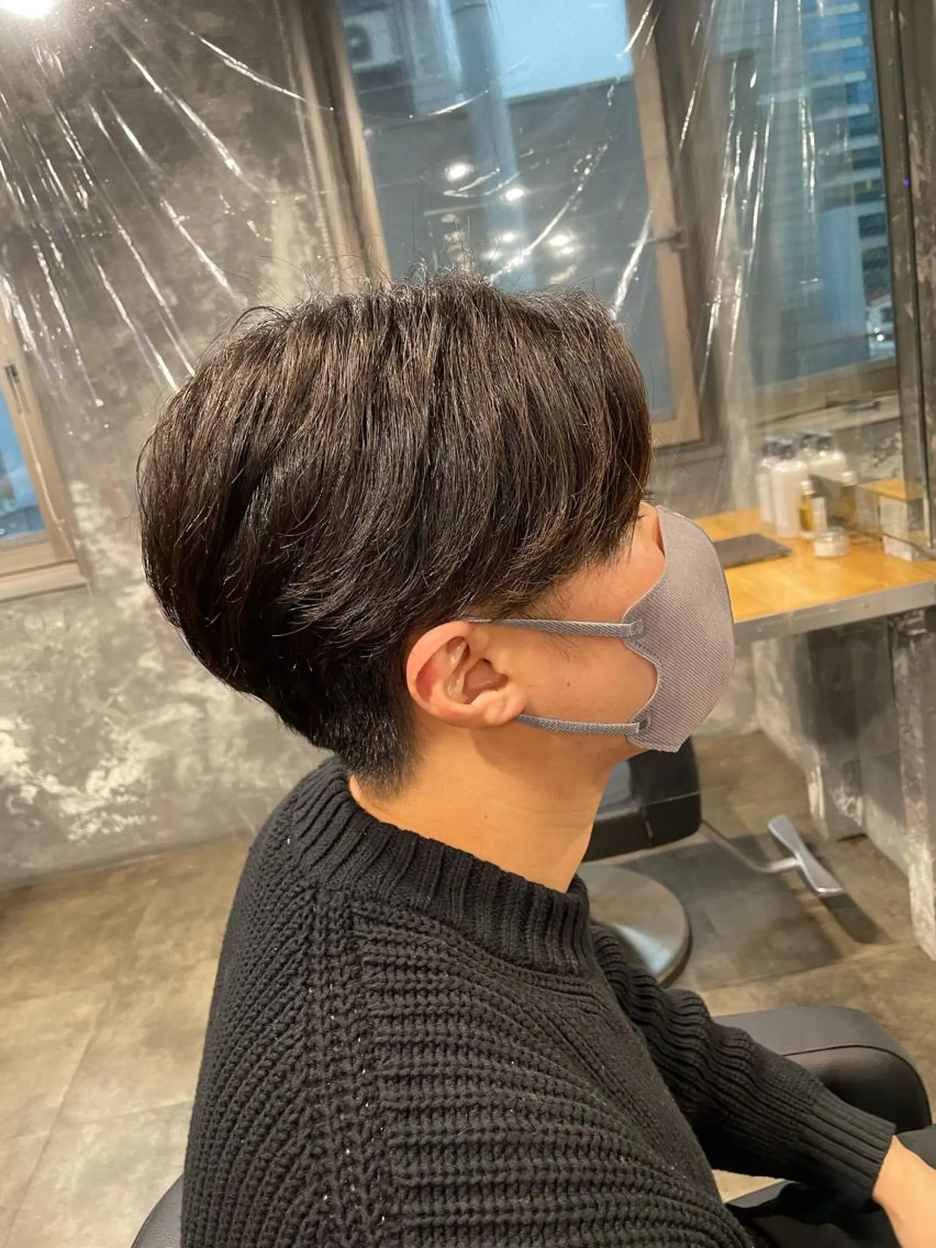 ショート パーマ カット パーマ トリートメント ヘッドスパ ヘアセット ベージュカラー💖 やすひろのヘアスタイル