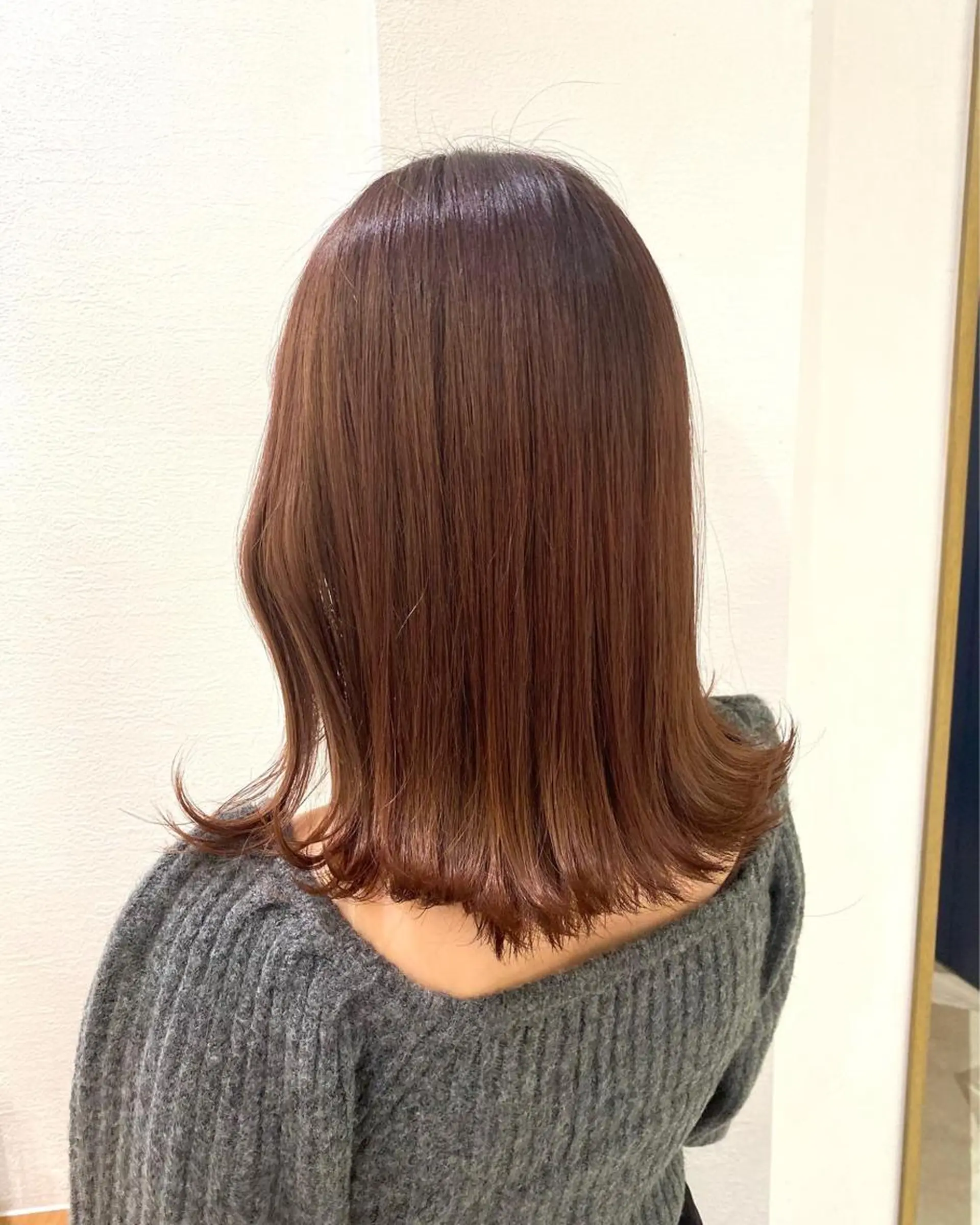 ミディアム カット 縮毛矯正 トリートメント ‎🤍髪質改善‎🤍 レイヤーカット‎🤍のヘアスタイル