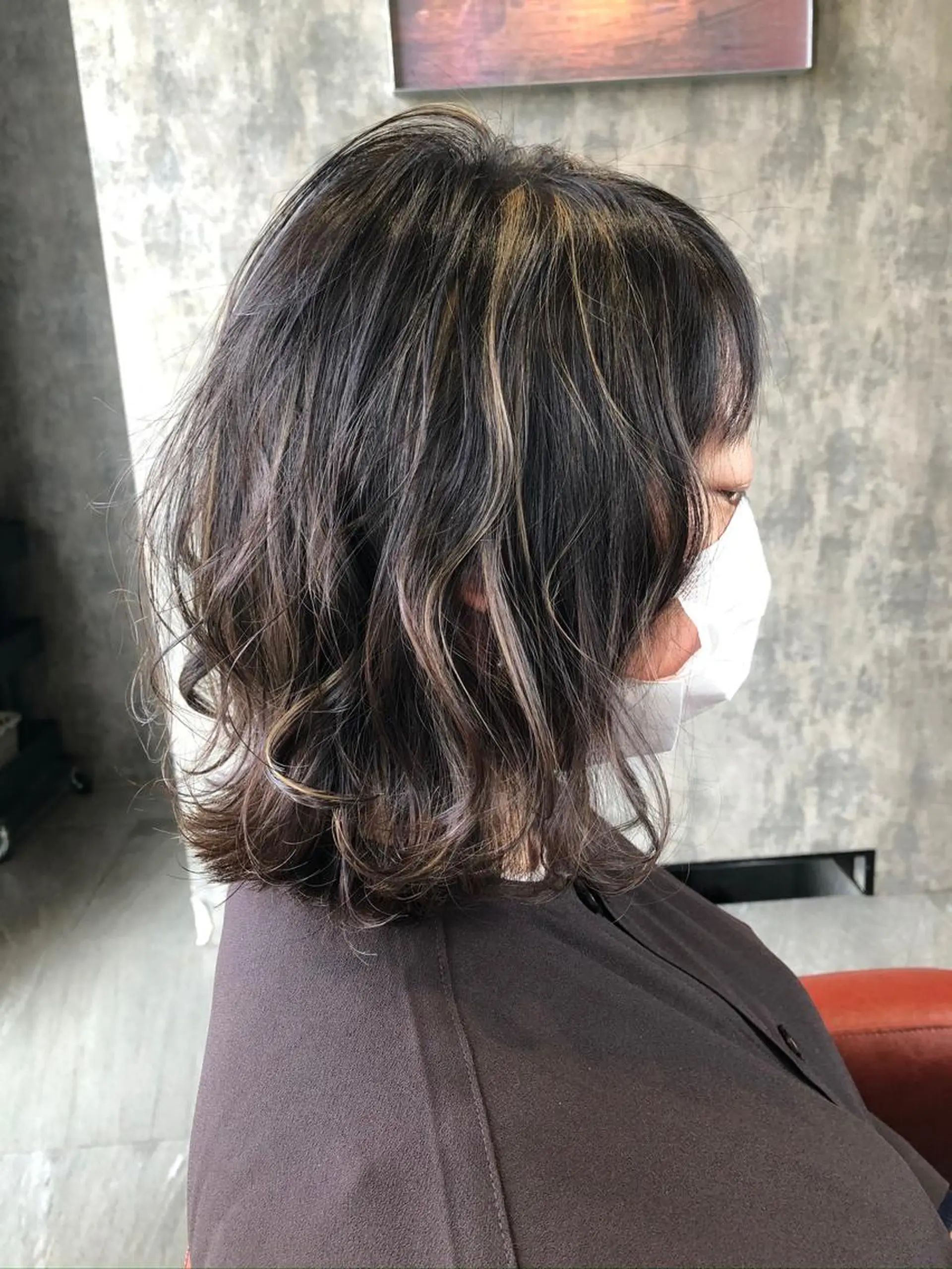 ミディアム カラー ヘアカラー 杉田 一浩のヘアスタイル
