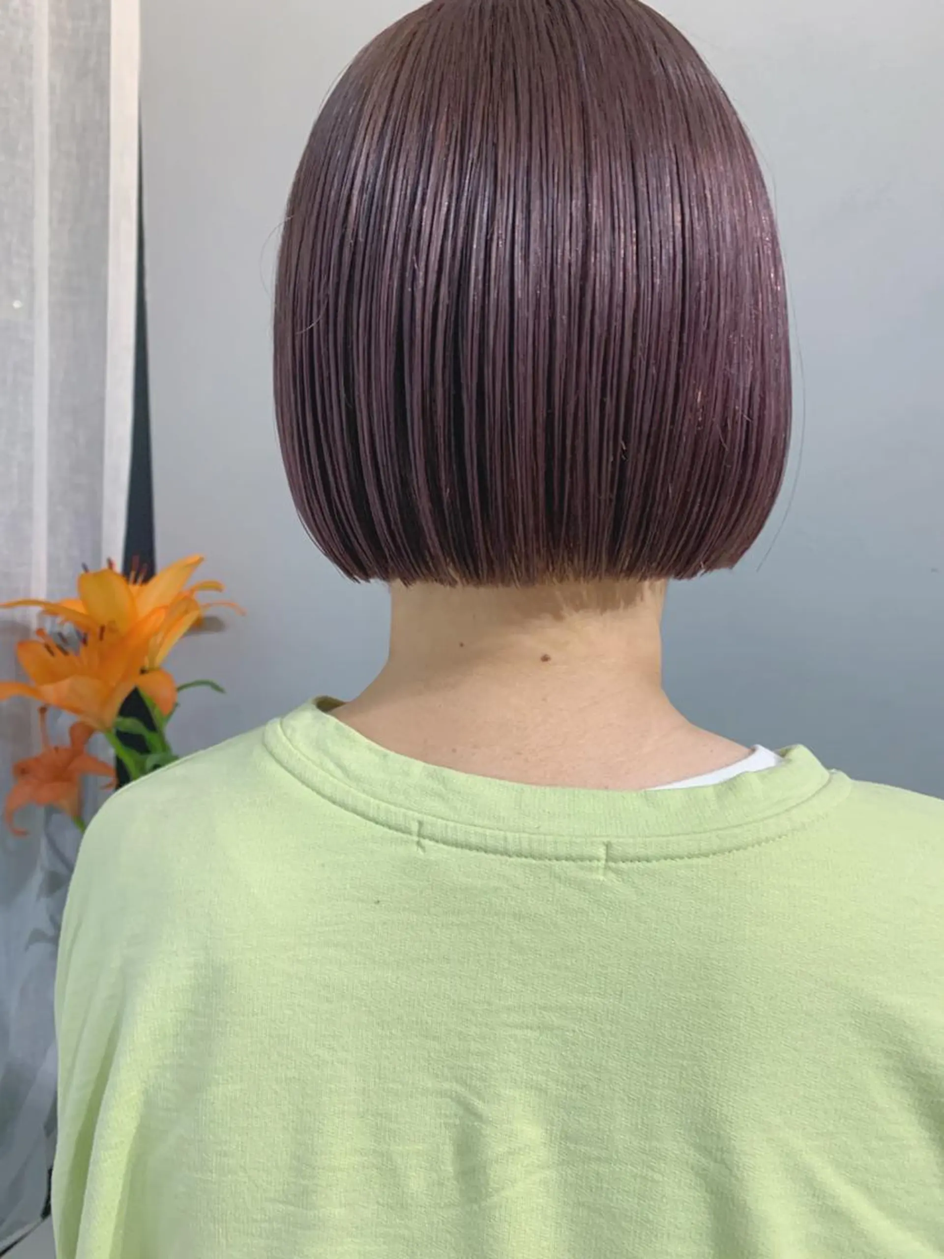 ショート カラー ボブパーマコテ巻き風 パーマNo1深江秀平のヘアスタイル