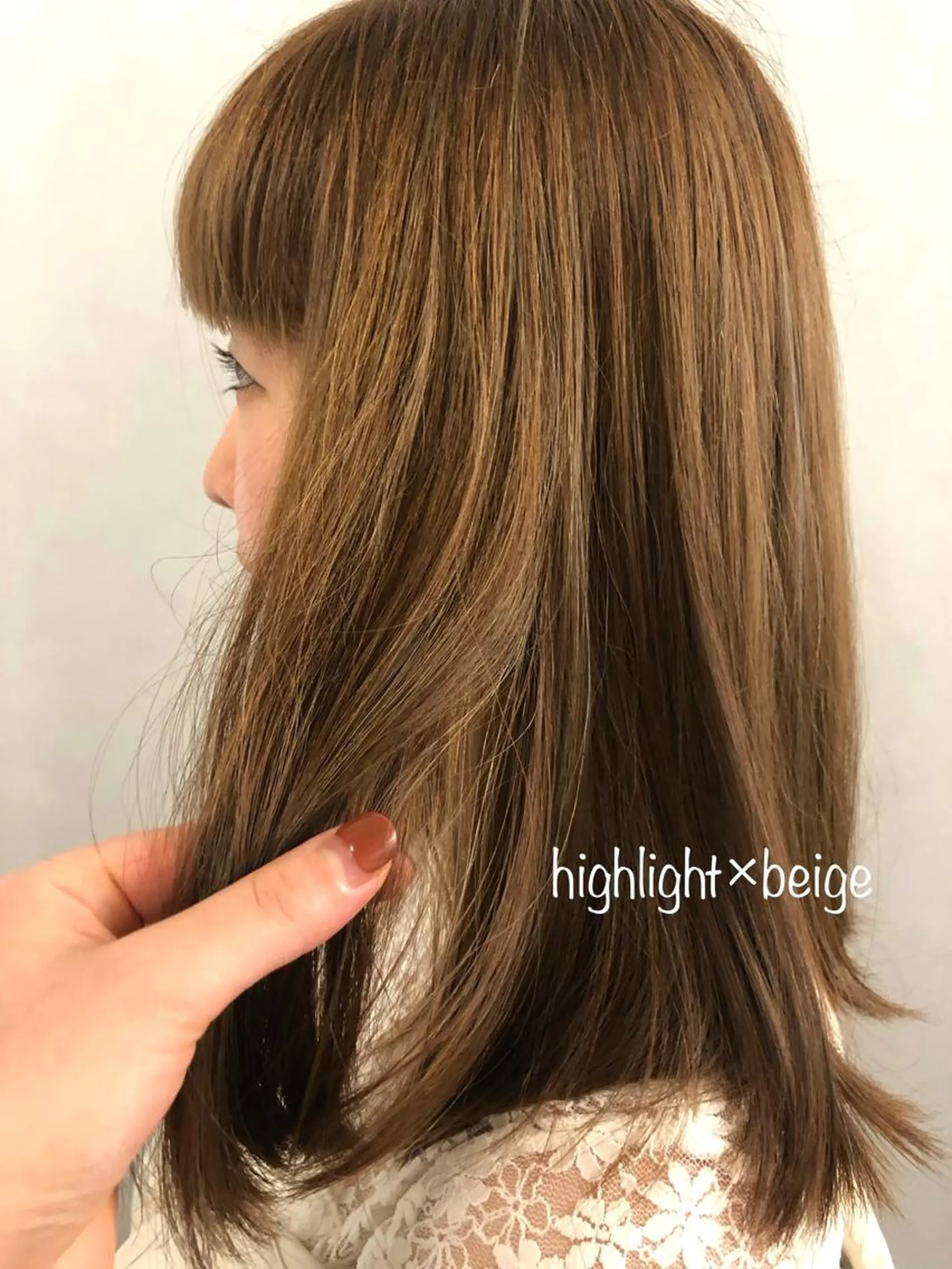 セミロング カラー ヘアアレンジ 🌿AMANE🌿 sakiのヘアスタイル
