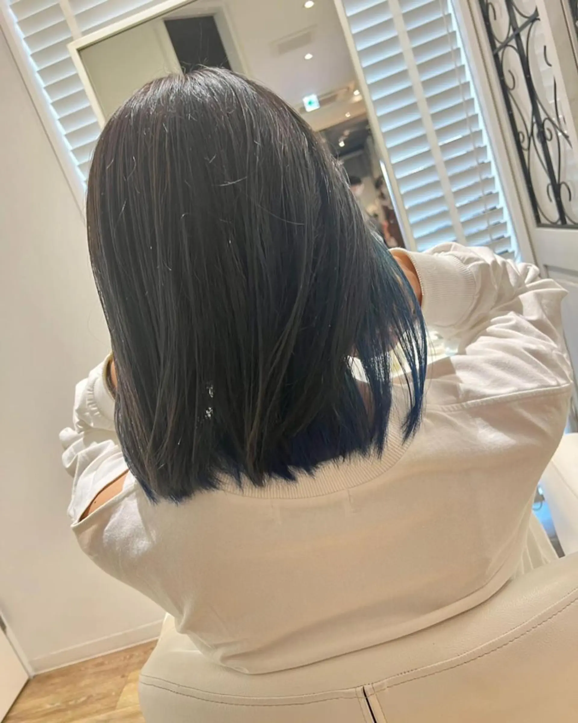 ミディアム カラー ブルーカラー ハイライトカラー ボブ 外国人風カラー ハイライト 【大人髪】men's パーマ/潤艶髪のヘアスタイル