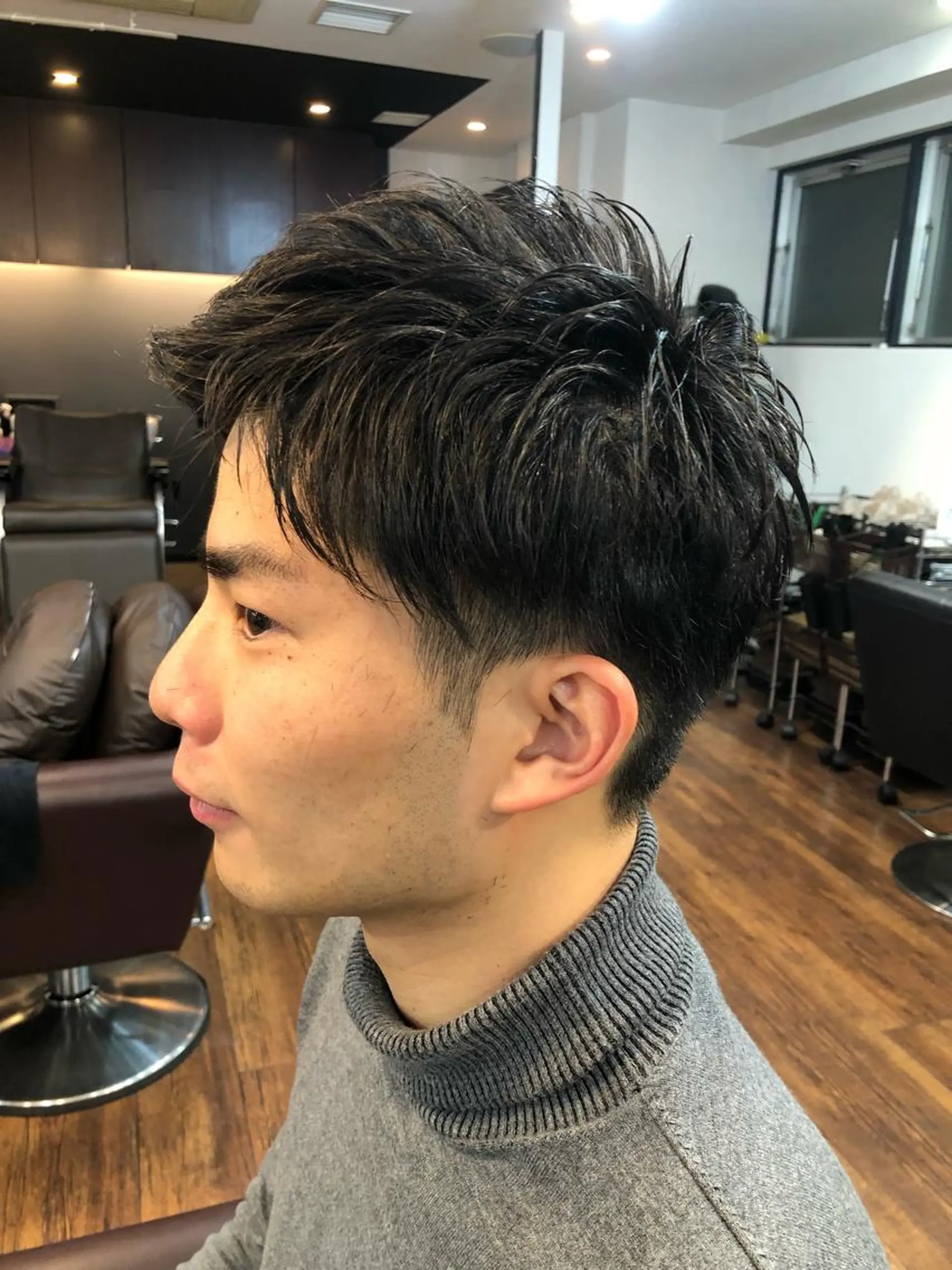 ショート メンズ アップバング メンズパーマ ショートヘア 似合わせレイヤー 🇰🇷荒木洋文のヘアスタイル