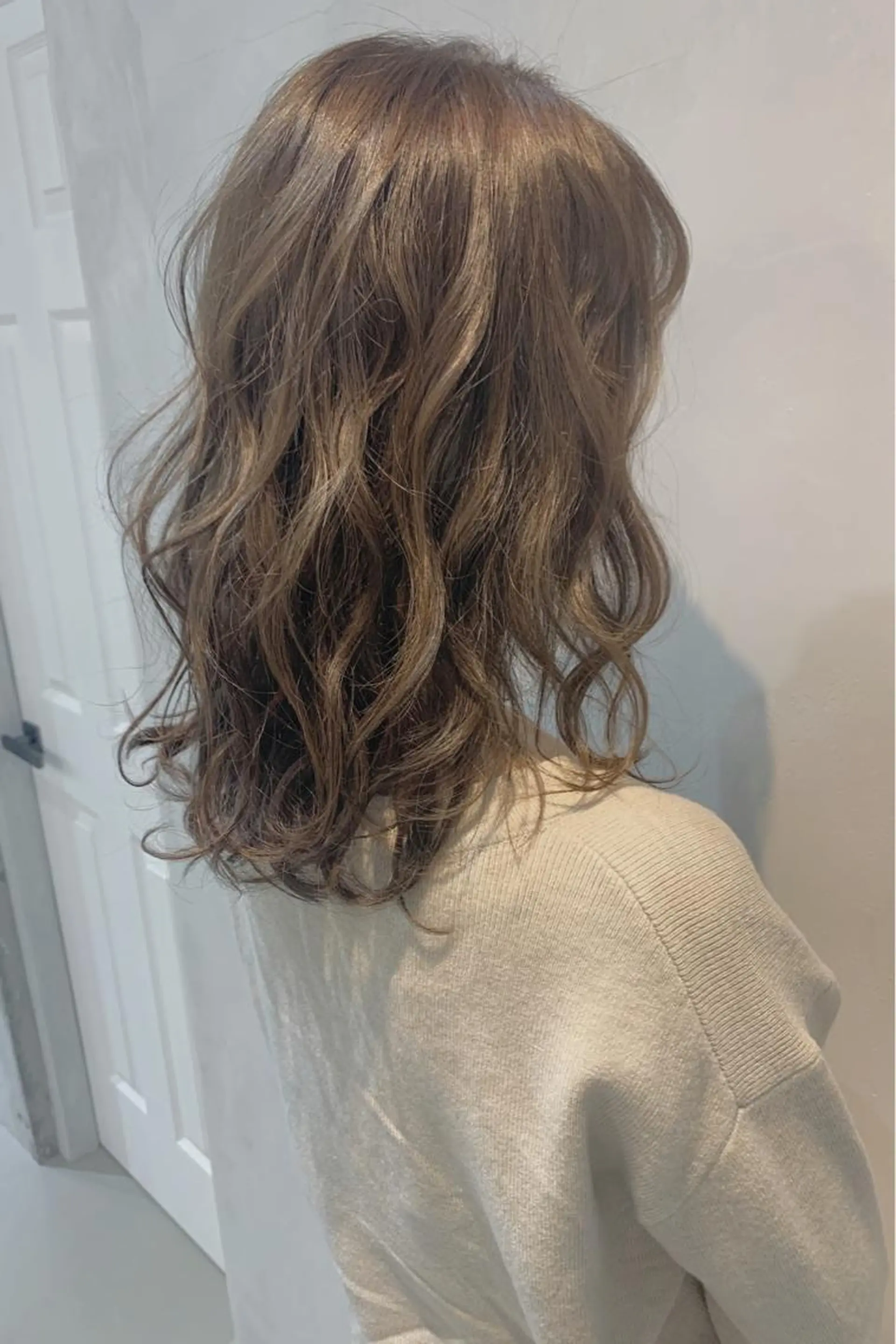 セミロング カラー ヘアアレンジ Aloa透明感ヘア ♡kanami♡のヘアスタイル