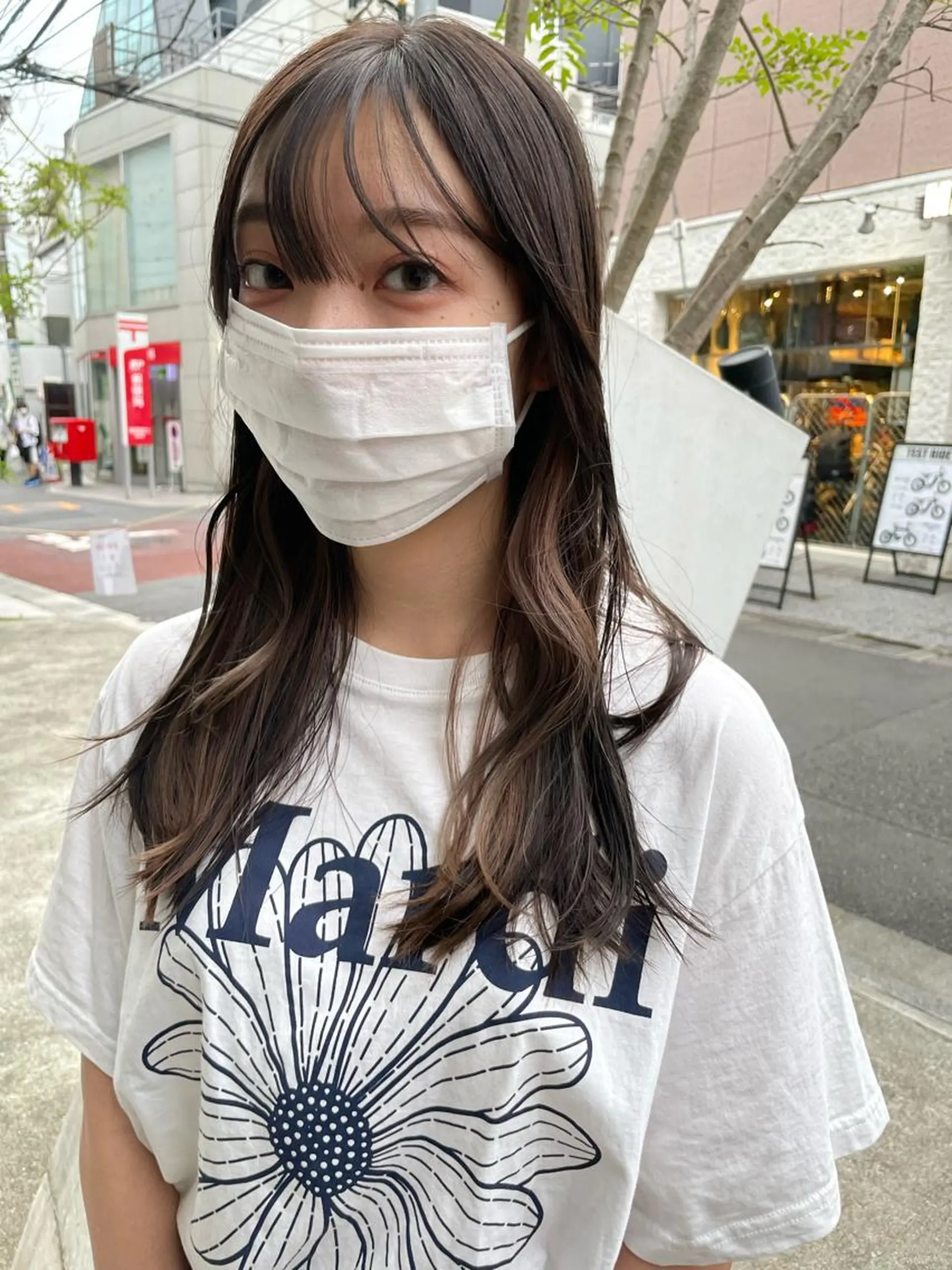 ロング カラー ヘアアレンジ 小顔レイヤー×コンパ クトボブ/林隆平のヘアスタイル