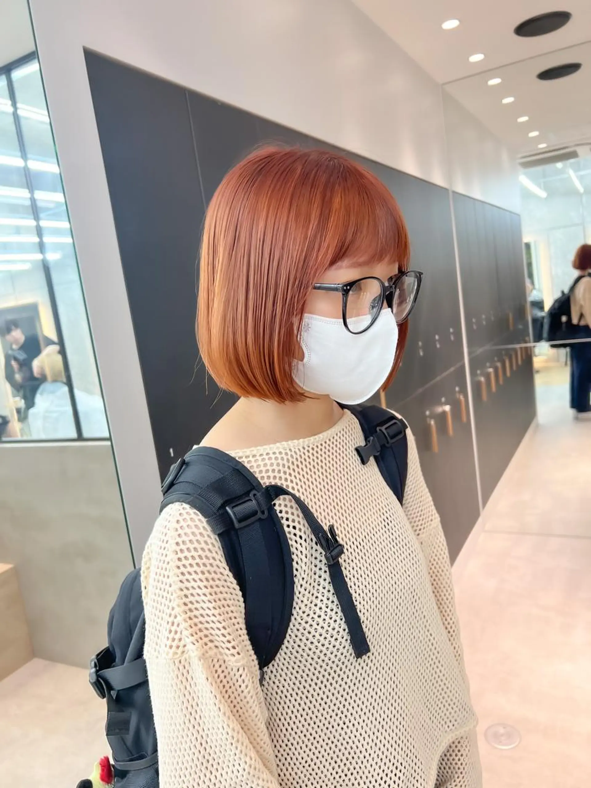 ミディアム ボブ/縮毛矯正 髪質改善/もえるのヘアスタイル