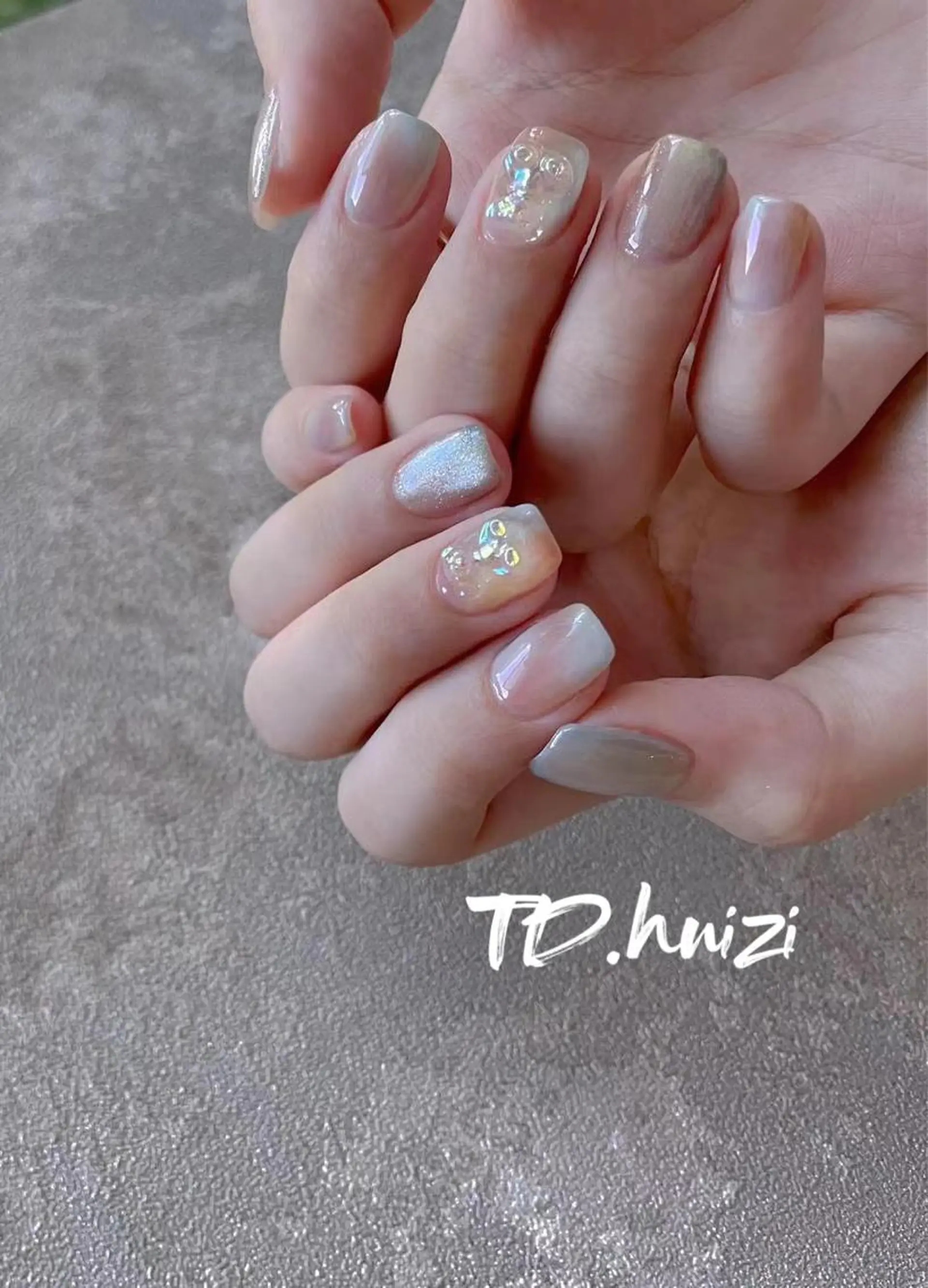 ショート めぐみのネイルサロン スタッフ練習のネイルデザイン