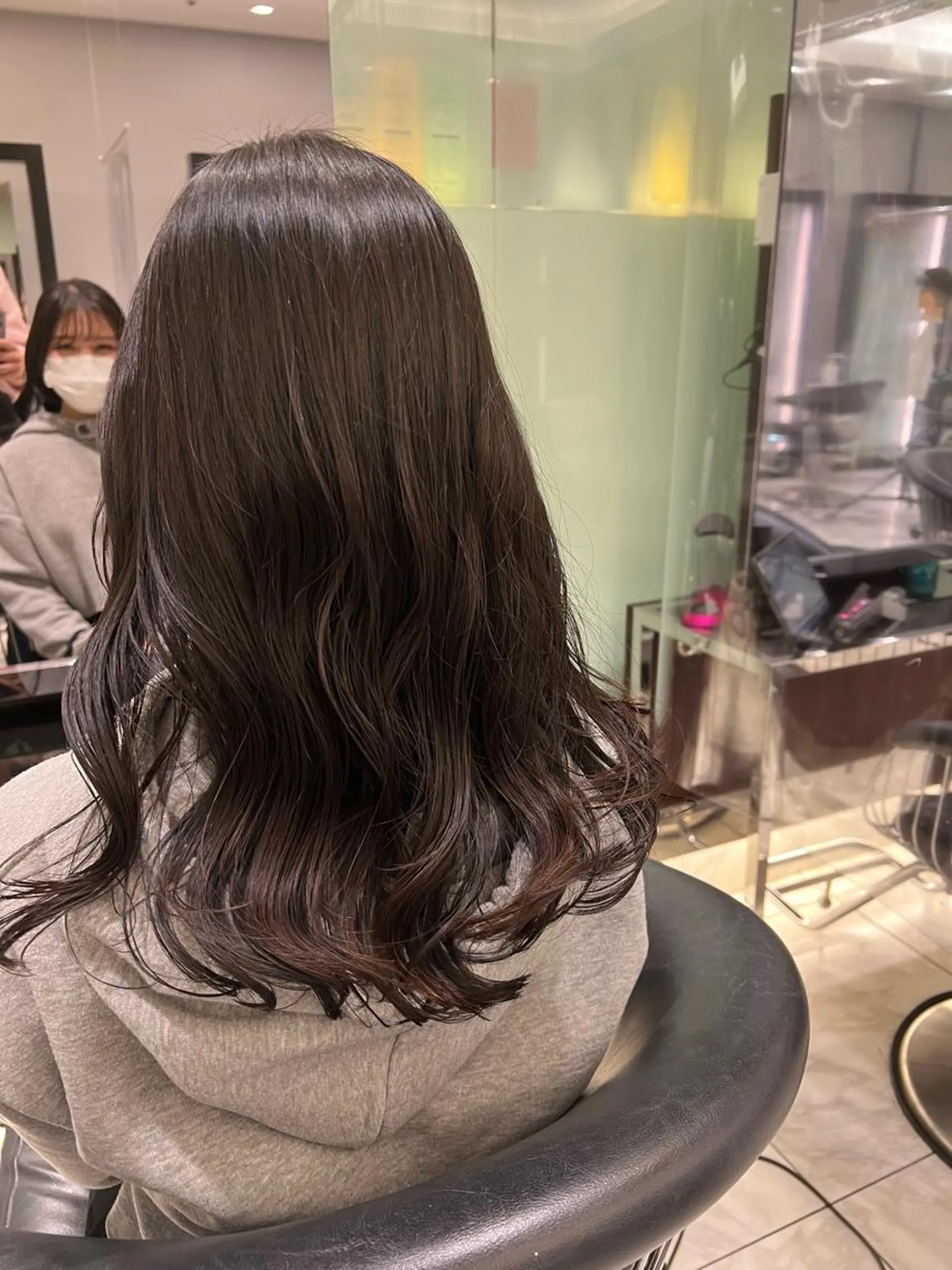 セミロング パーマ セミロングパーマ デジタルパーマ 顔周り/透明感/銀座 🩵rinoのヘアスタイル