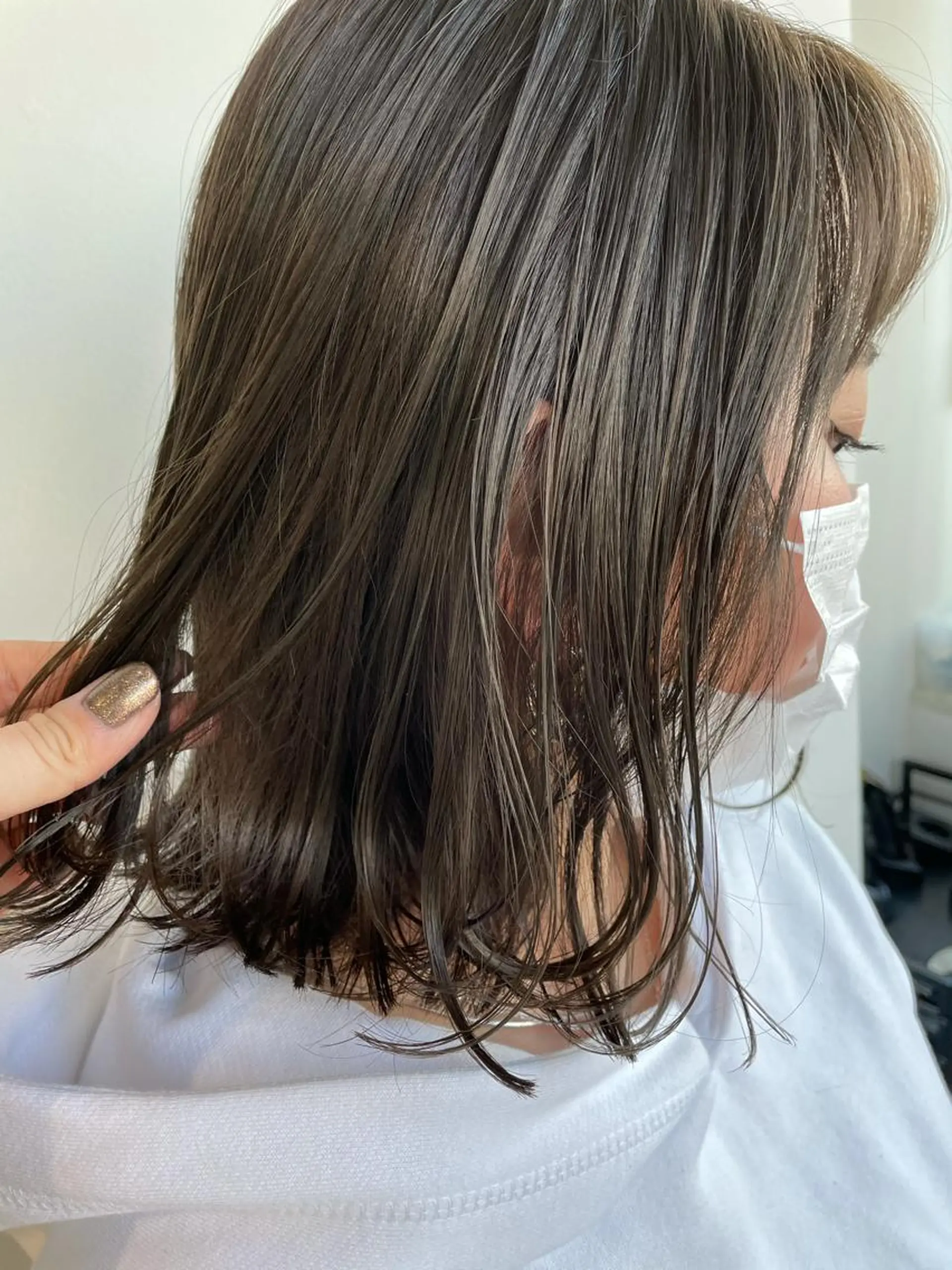 ミディアム カラー ベージュカラー🤎 鈴木サトミのヘアスタイル