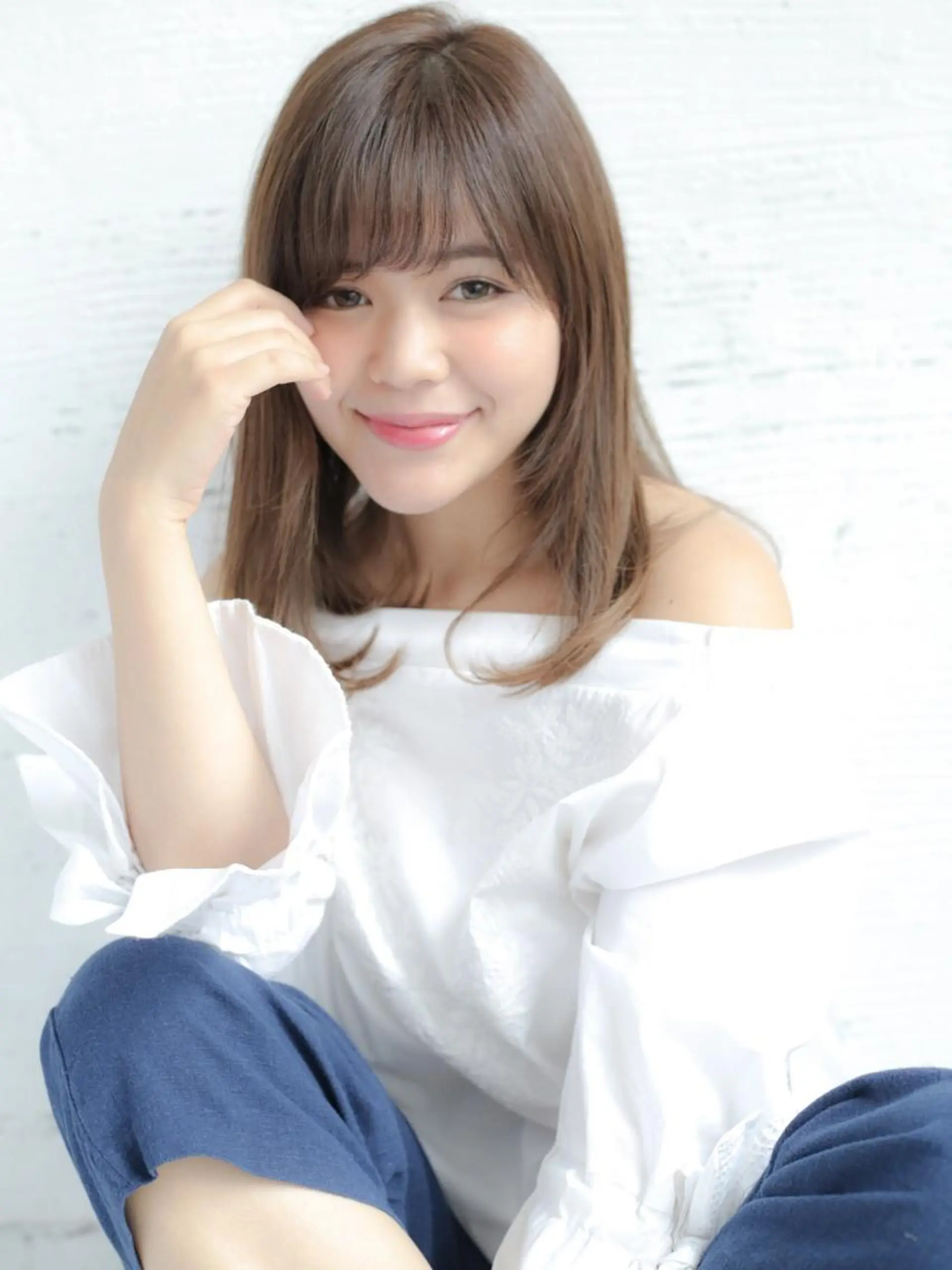 ミディアム カラー パーマ 野崎 ひかりのヘアスタイル