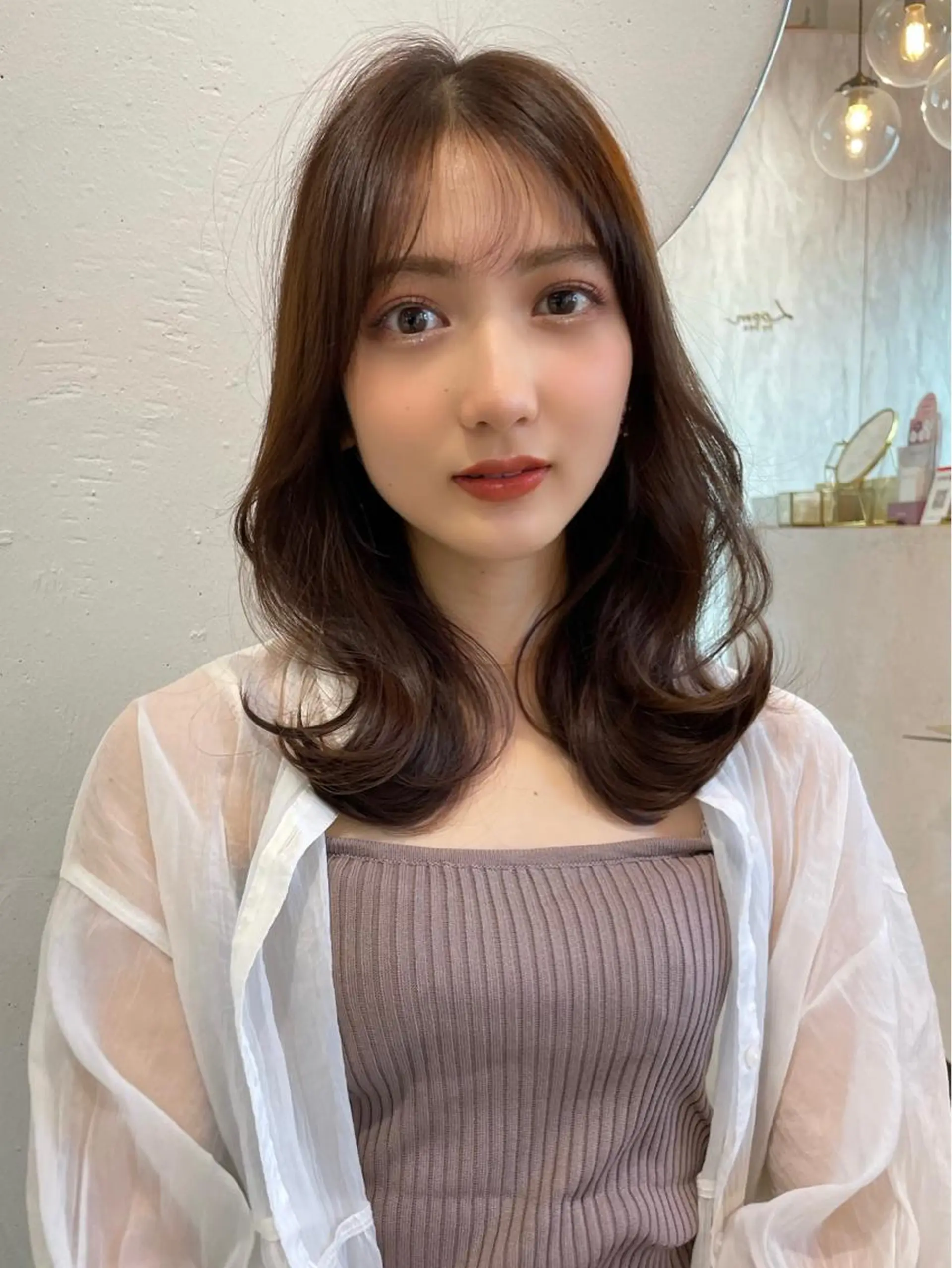 ミディアム カラー 韓国ヘア🤍顔周り/ 髪質改善✨/林遼一郎のヘアスタイル