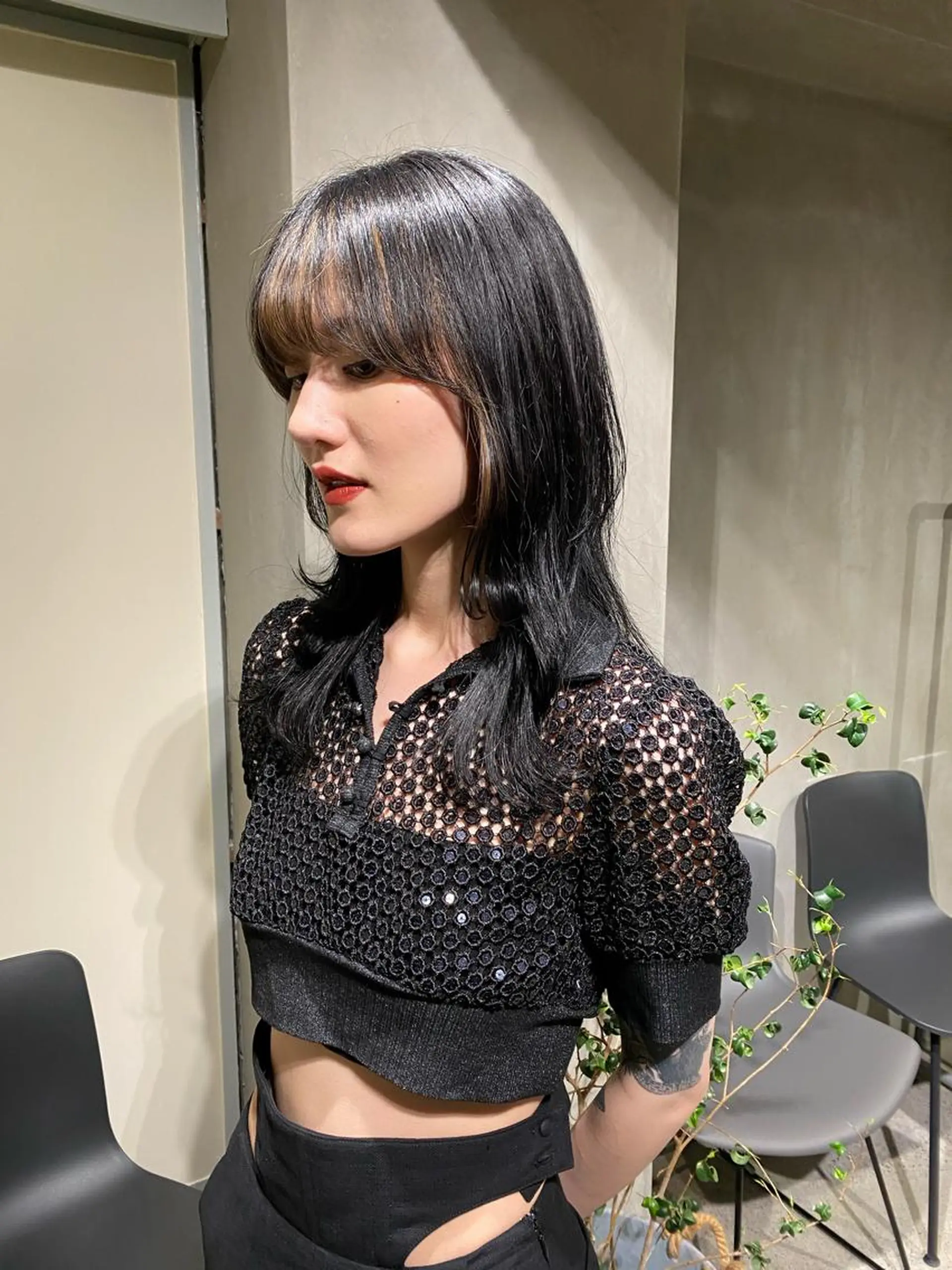 セミロング 無料カットモデル 丸川英心のヘアスタイル