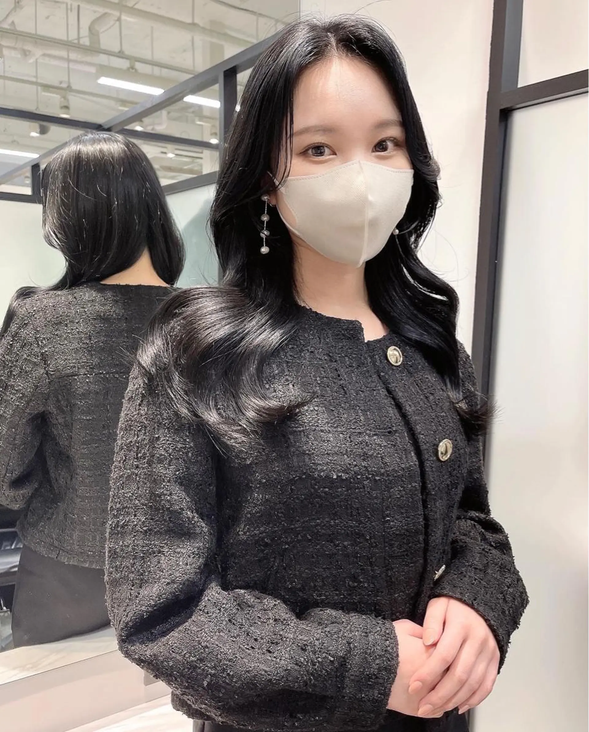 ロング カット ヘアカラー トリートメント 韓国レイヤーカット 髪質改善▫️水野有真のヘアスタイル