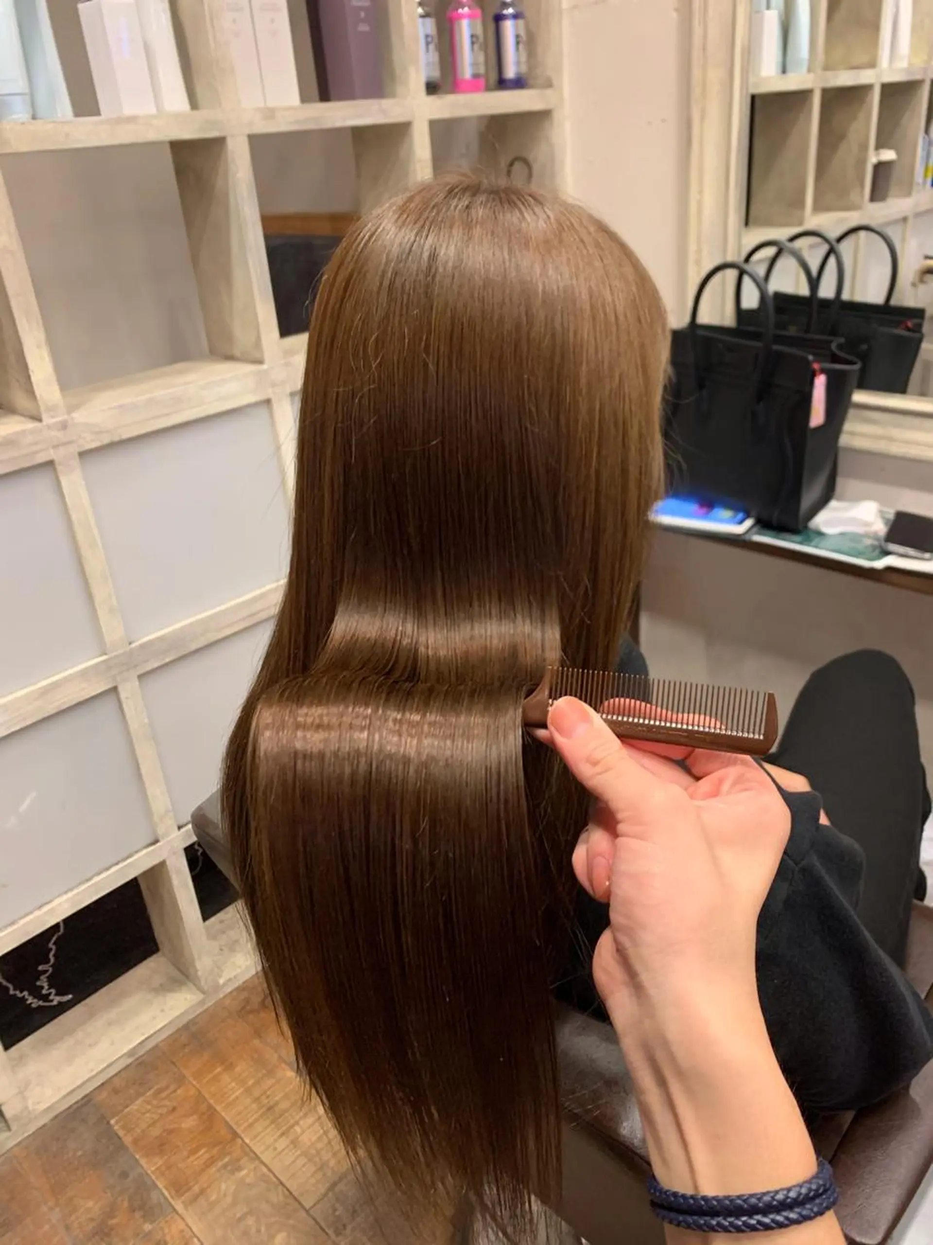 ロング 髪質改善 トリートメント ヘアカラー トリートメント GRANDE アオキのヘアスタイル