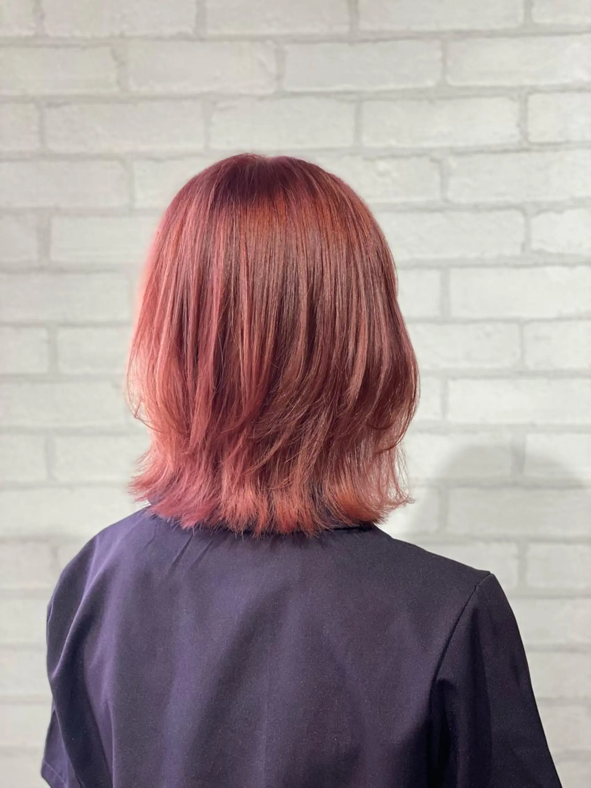 ミディアム カラー ピンクカラー バイオレットカラー ウルフカット カット ヘアカラー ✨ハイトーン カラー福岡拓也✨のヘアスタイル