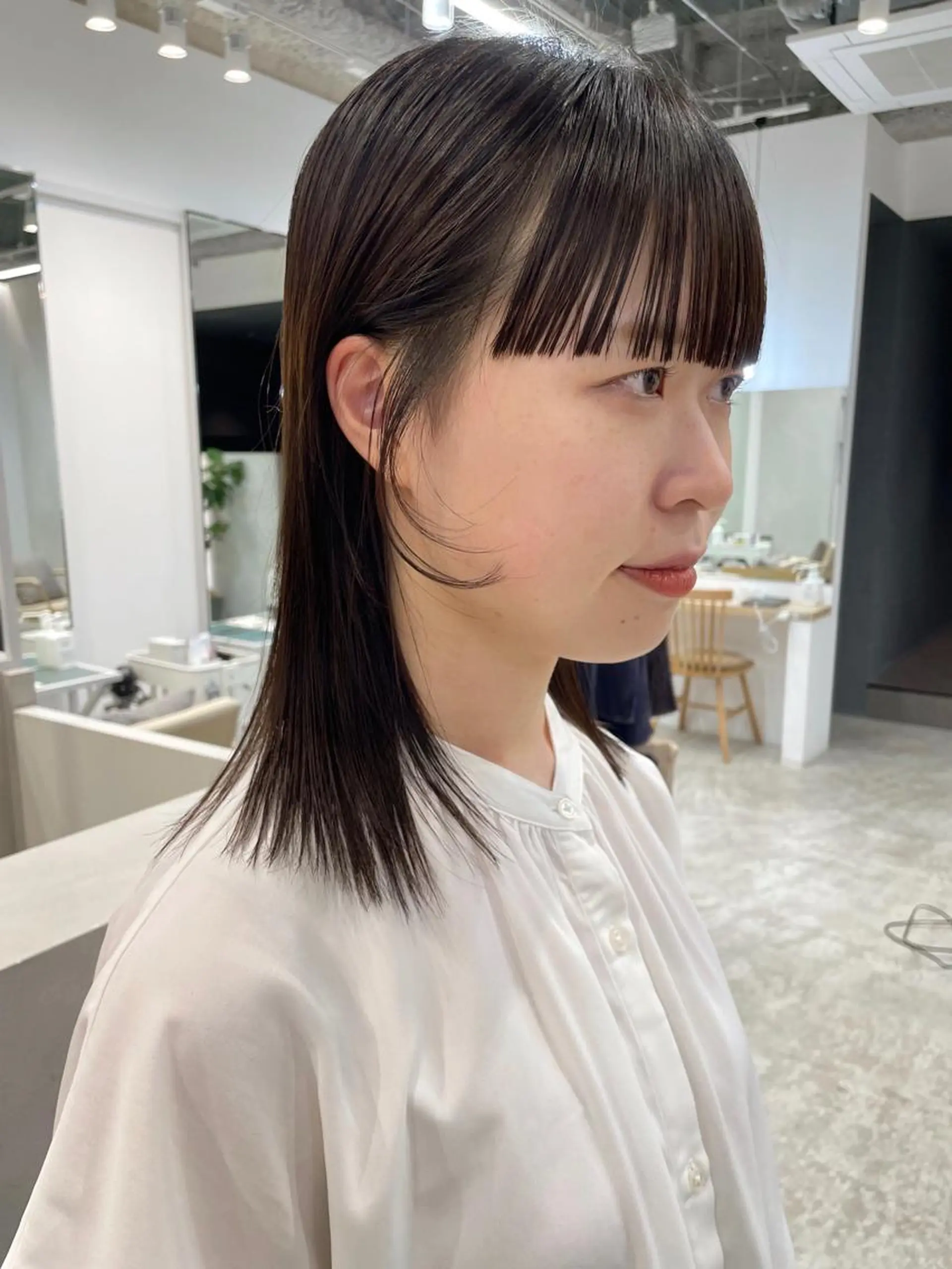 ミディアム カラー 青木 優歩のヘアスタイル