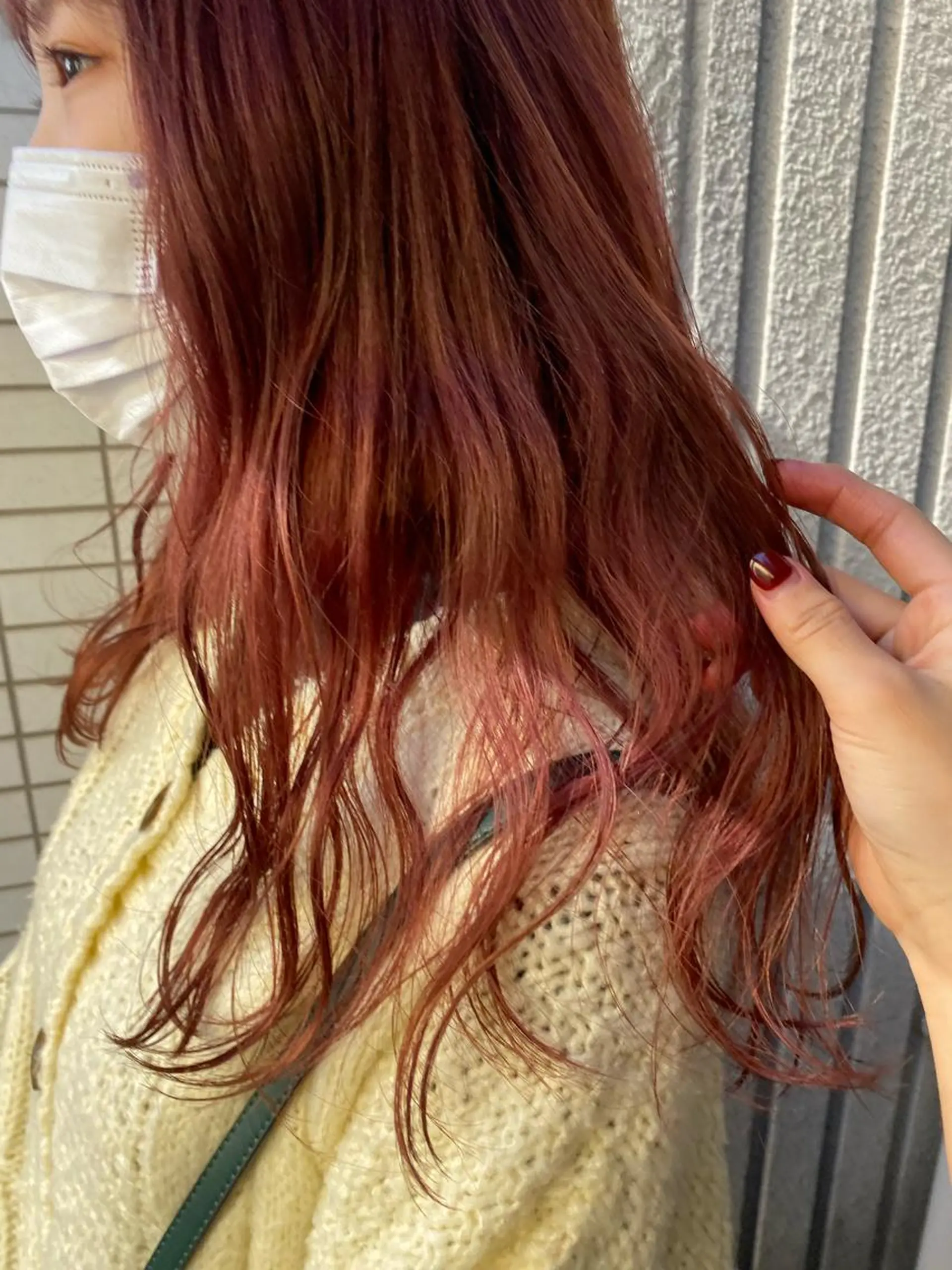 ロング ピンクブラウン ari/ヘアセット レイヤーカット✂︎のヘアスタイル