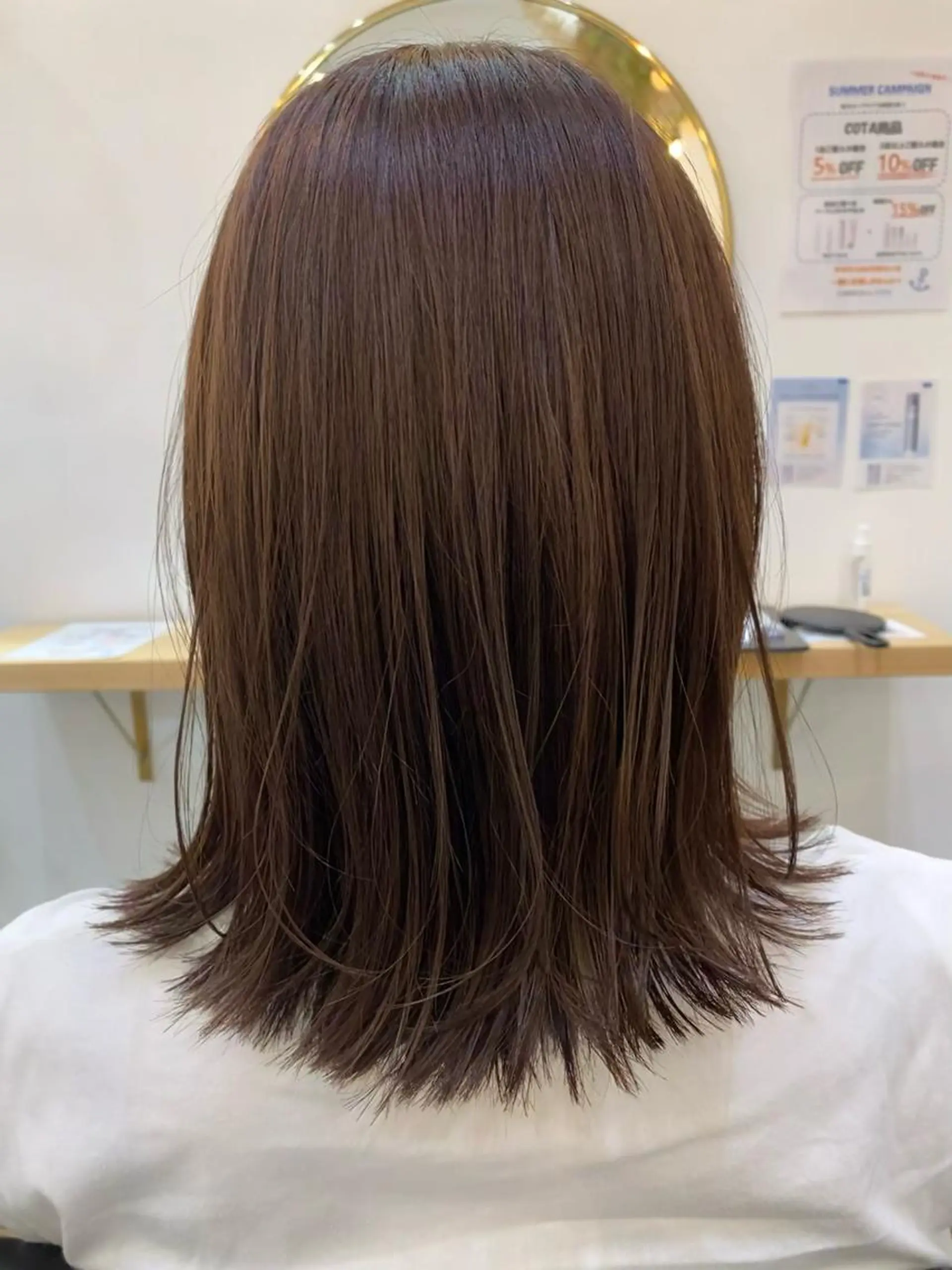 セミロング カラー 外ハネヘア カット ヘアカラー トリートメント ヘッドスパ CARICIA🌱 masaeのヘアスタイル