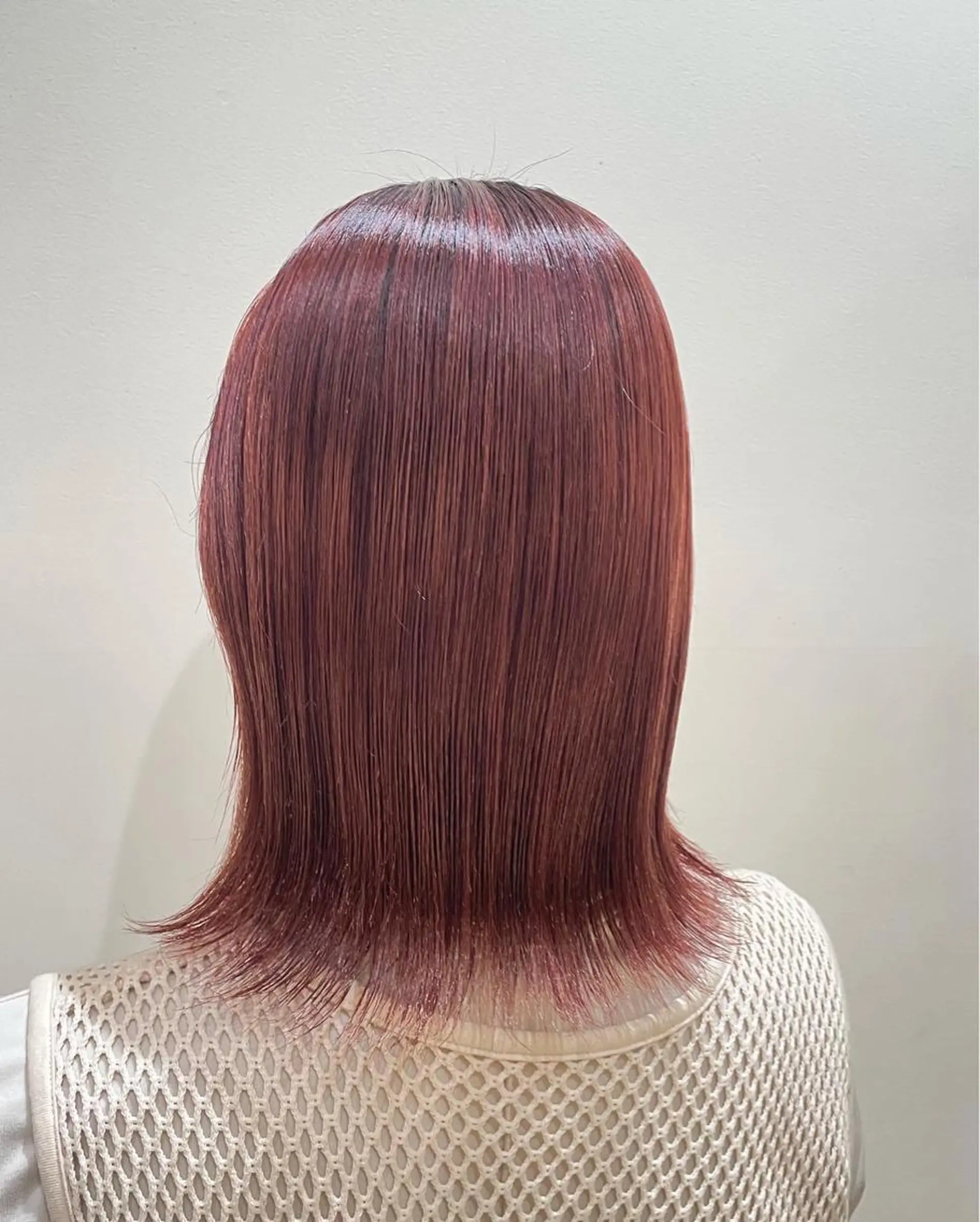 ミディアム カラー ブリーチ ピンクカラー レッドカラー 🌱艶髪カラー🌱 Karinのヘアスタイル