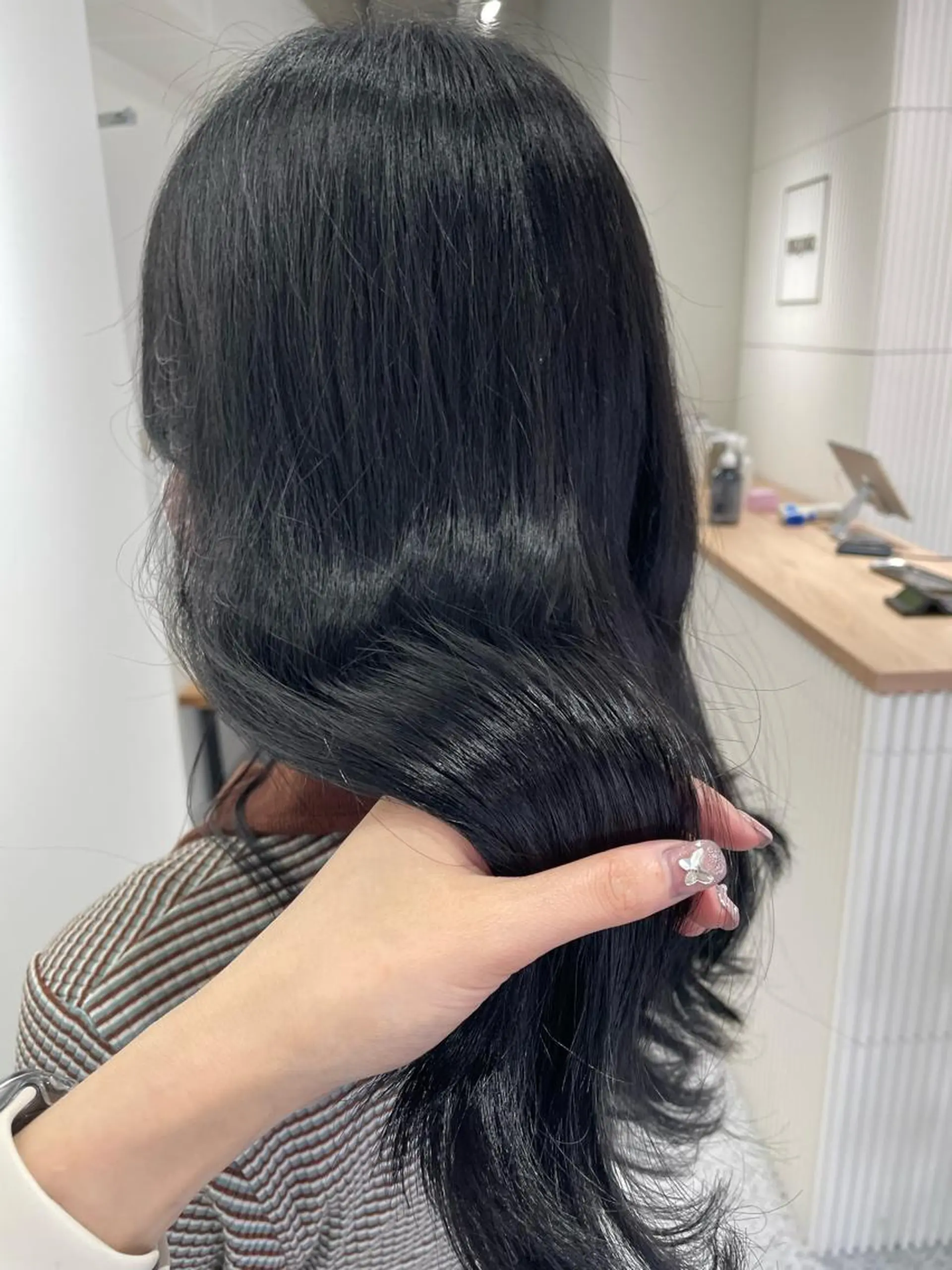 ロング カラー カット ヘアカラー 韓国×網紅ヘア 🤍りん🤍のヘアスタイル