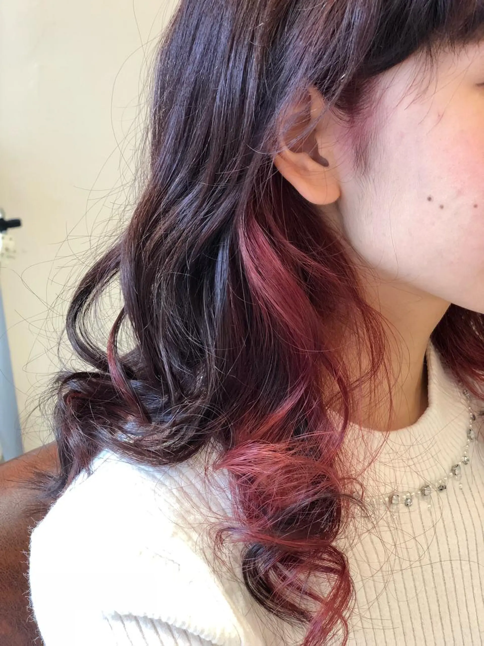 セミロング カラー インナーカラー ピンクカラー バイオレットカラー 後藤 ユウキ/髪質改善🫧のヘアスタイル