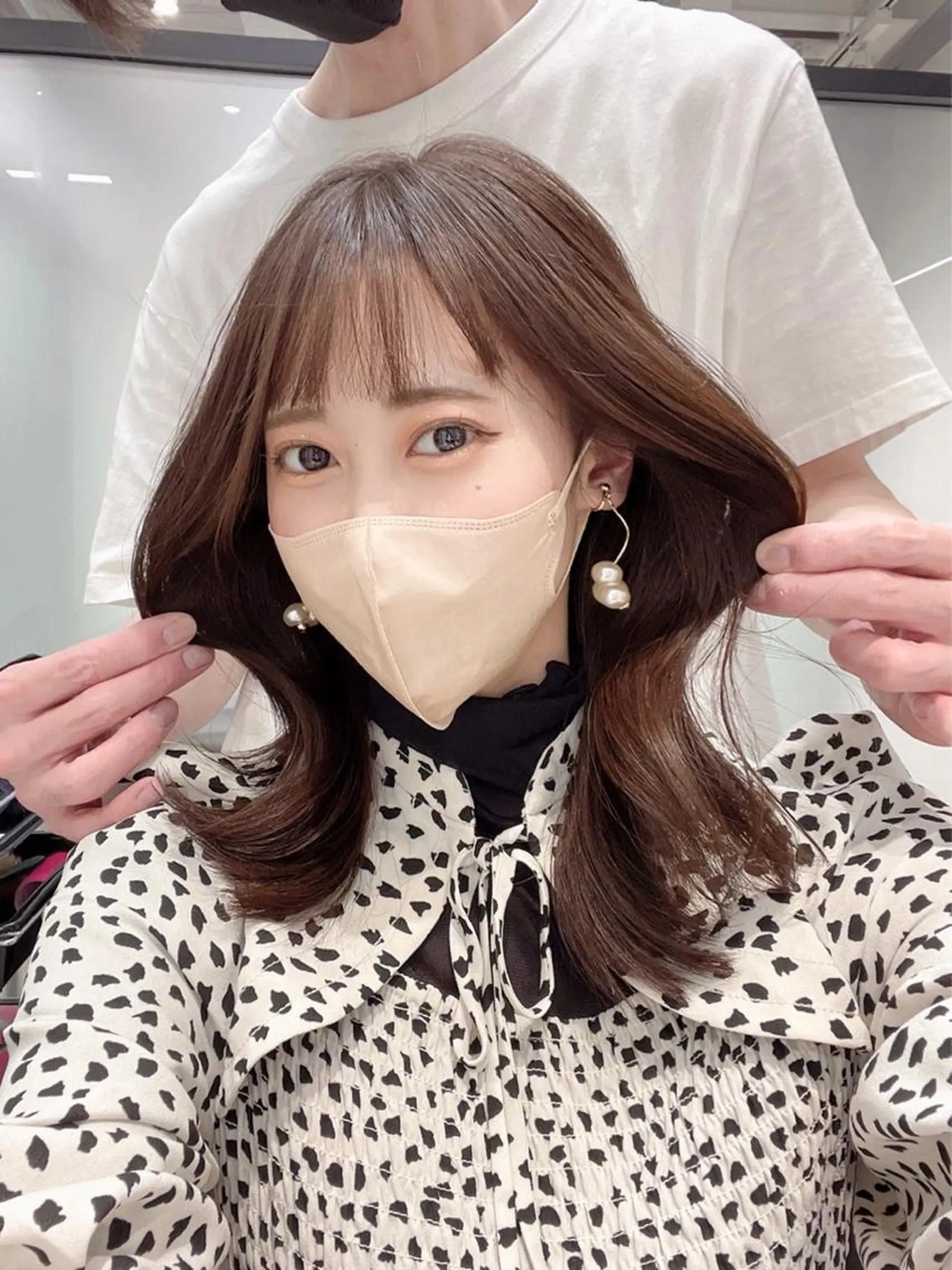 ミディアム カット ヘアカラー トリートメント 韓国レイヤーカット 髪質改善▫️水野有真のヘアスタイル