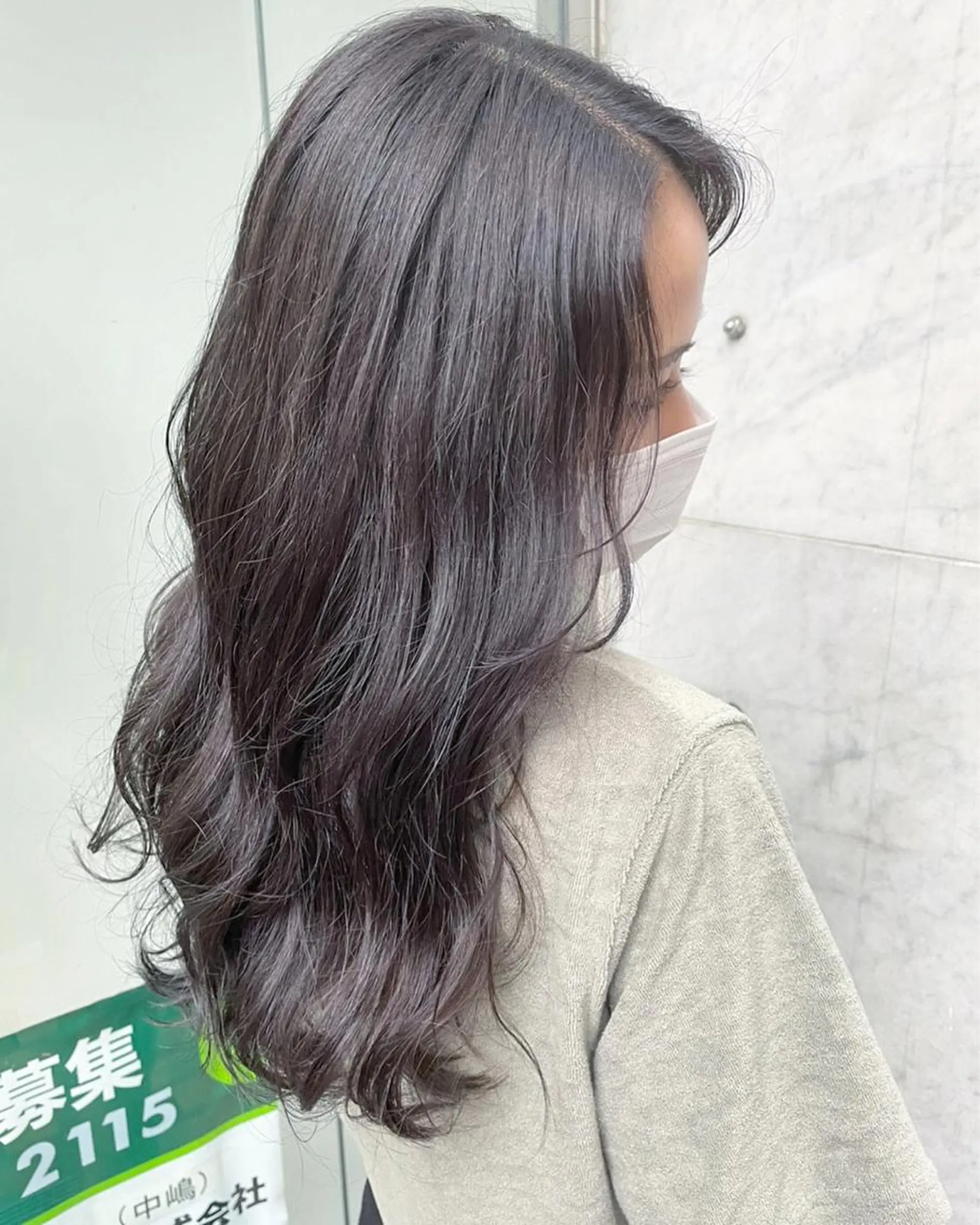 ロング カラー ショコラグレージュ グレージュ JIL BLAN 京都所属・RU RIのヘアスタイル