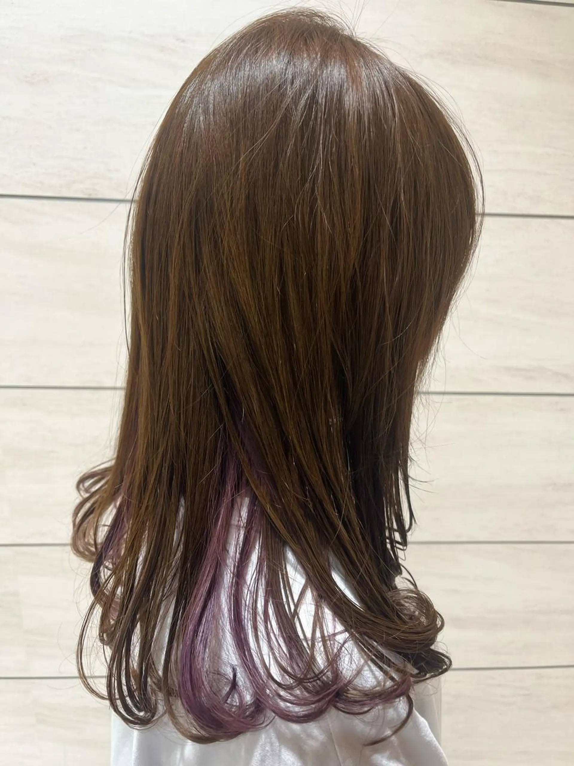 セミロング カラー インナーカラー 顔周りカット noll【今池駅前】 池田碧花のヘアスタイル