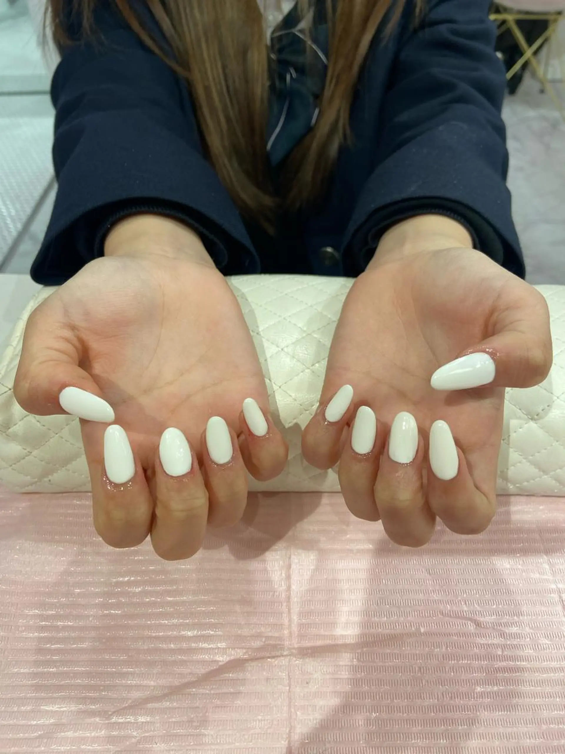 ネイル マットネイル ホワイト SHELLTOKYO idaのネイルデザイン